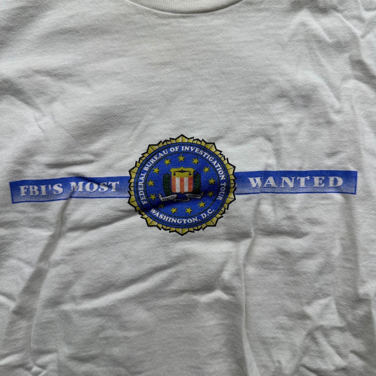 Lee VTG 90s FBI Most Wanted Scarface Capone Mugshot T-Shirt XXL Size US XXL / EU 58 / 5 - 12 Thumbnail