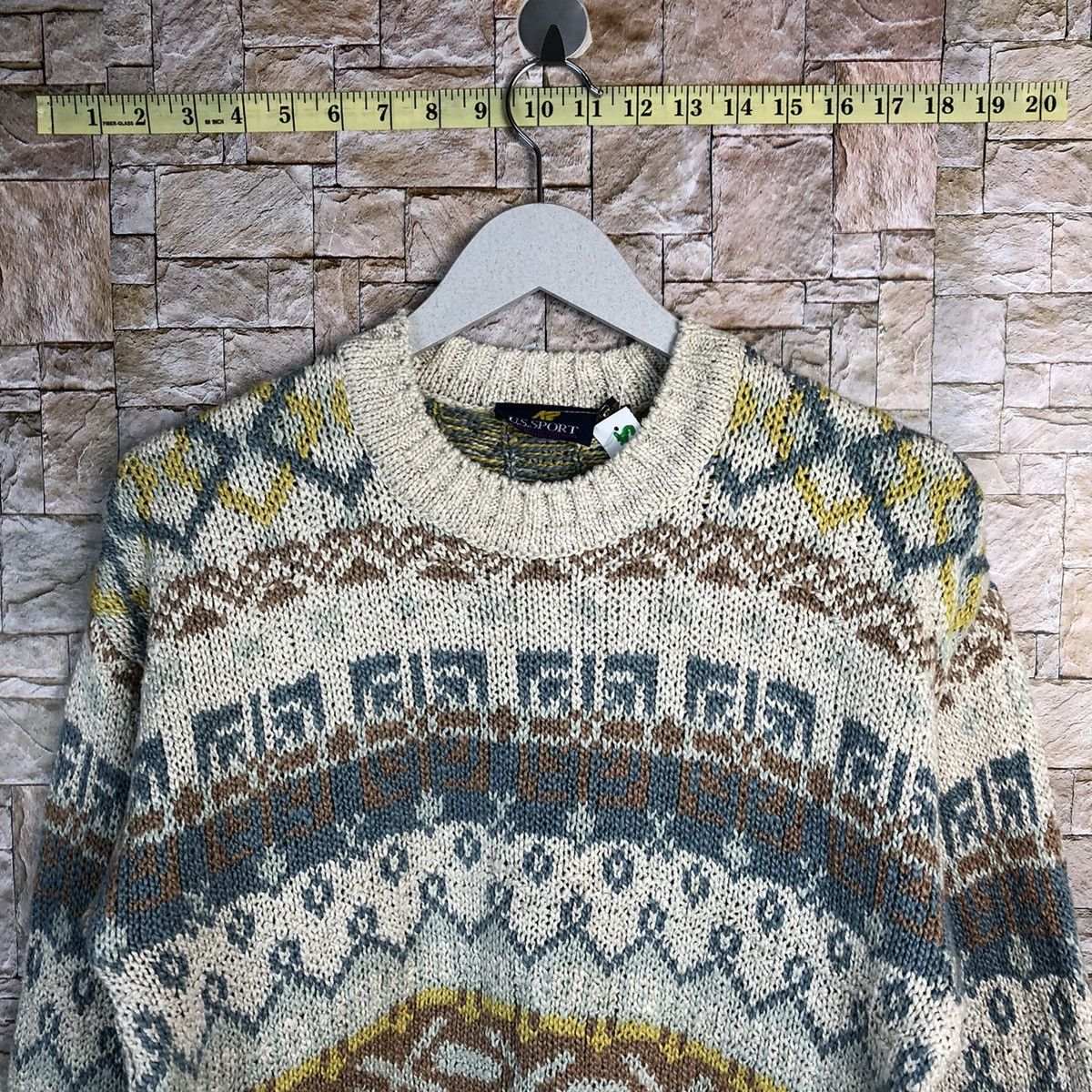 Homespun Knitwear Us Sport Cream vintage art sweatshirt Knitwear #A265 Size US S / EU 44-46 / 1 - 5 Thumbnail