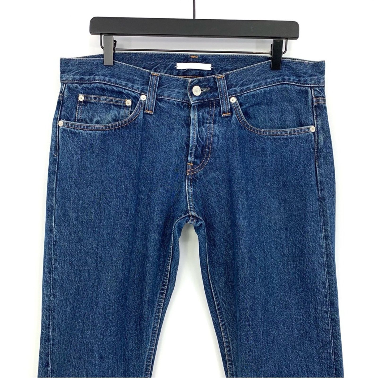 Helmut Lang HELMUT LANG Unisex Low Rise Slim Leg Jean Blue Denim 32M Size US 32 / EU 48 - 2 Thumbnail