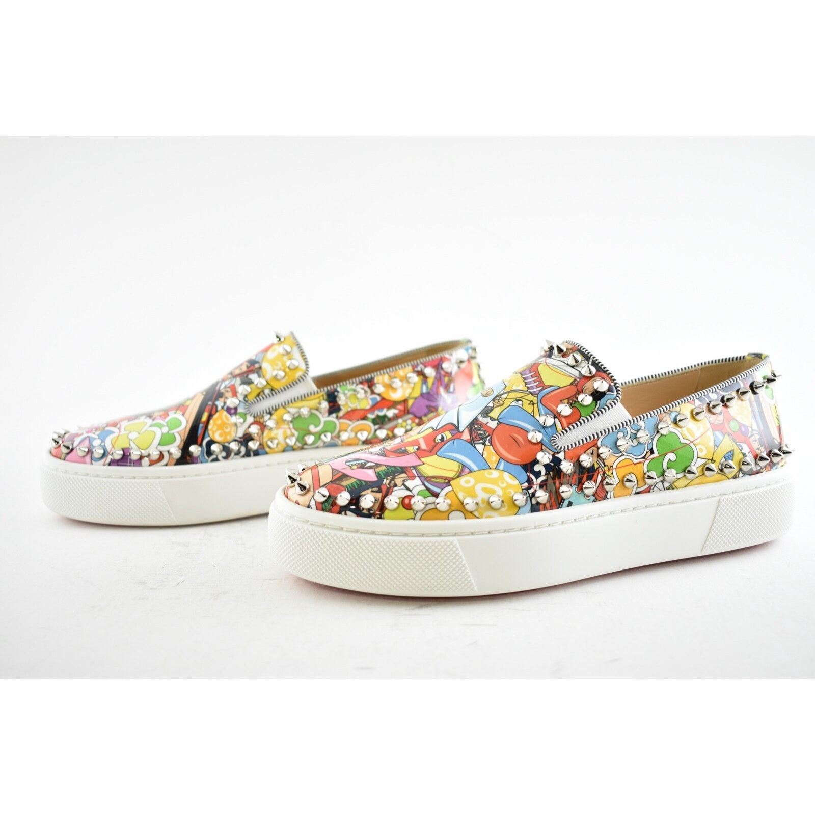 Christian Louboutin Super Pik Boat Flat Patent Loubi Low Top Slip On Sneaker 36 Size US 6 / IT 36 - 9 Thumbnail