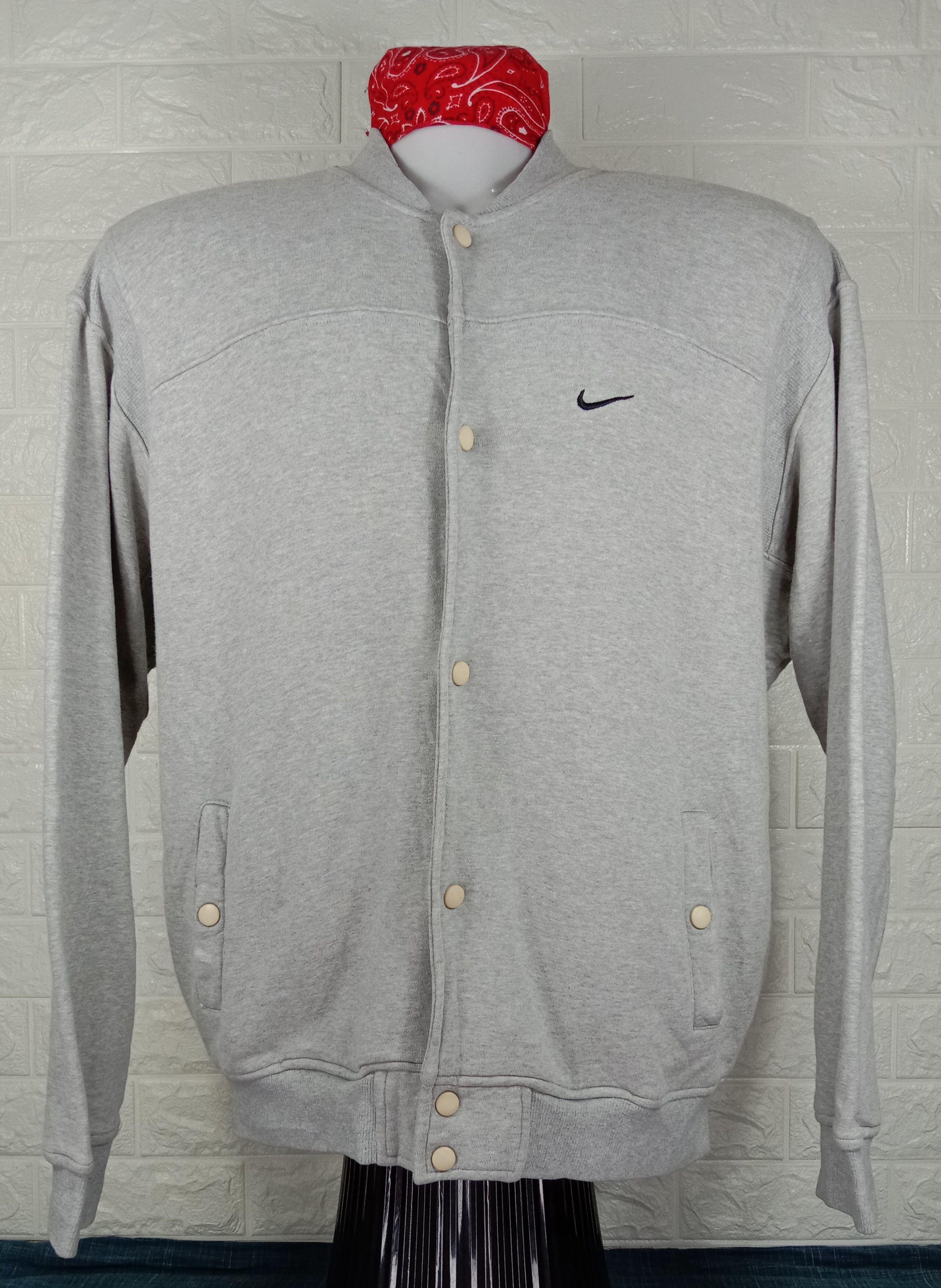Nike Vintage Nike Mini Swoosh Snap Button Jacket Size US L / EU 52-54 / 3 - 1 Thumbnail