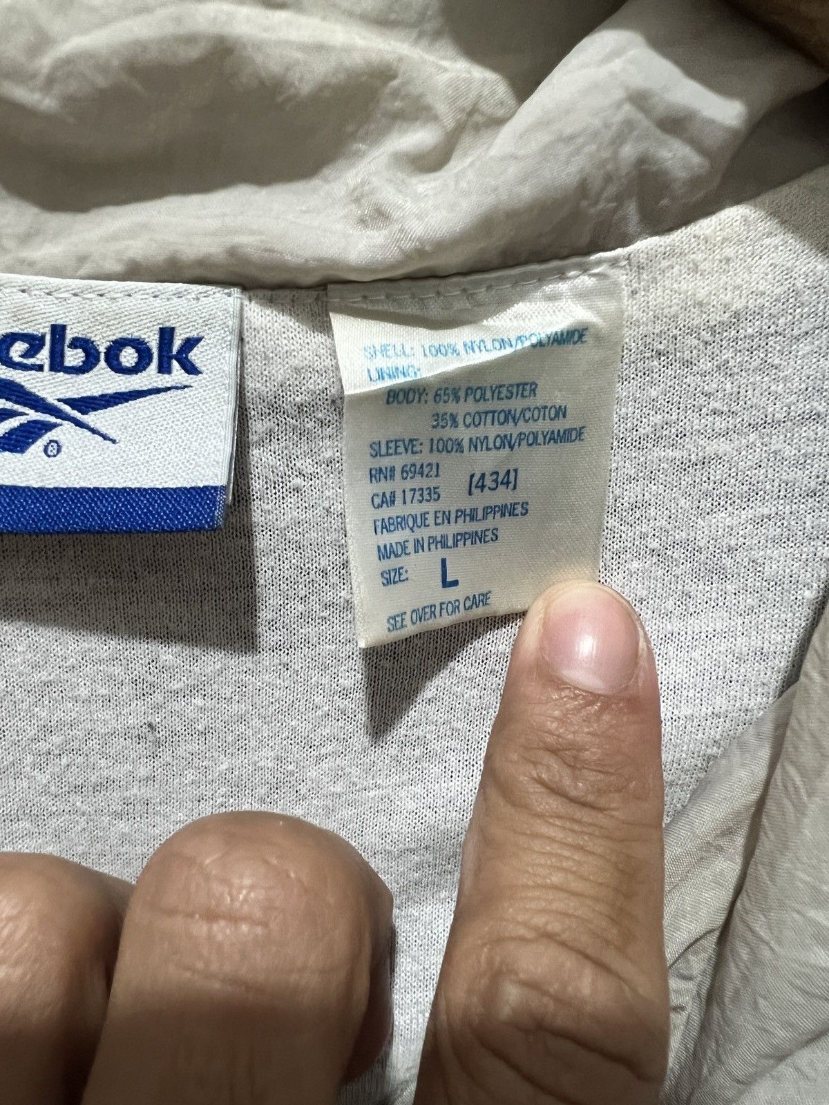 Reebok × Vintage Vintage 90s Reebok Windbreaker Jacket Size US L / EU 52-54 / 3 - 4 Thumbnail