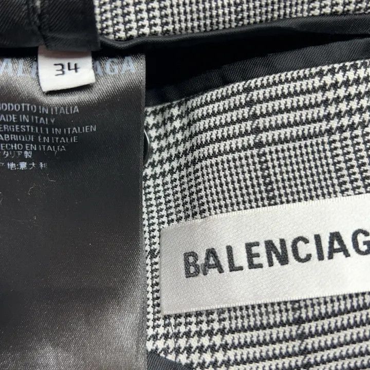 Balenciaga Balenciaga Checkered Single-Button Long Sleeve Blazer 0079- Size US S / EU 44-46 / 1 - 5 Thumbnail