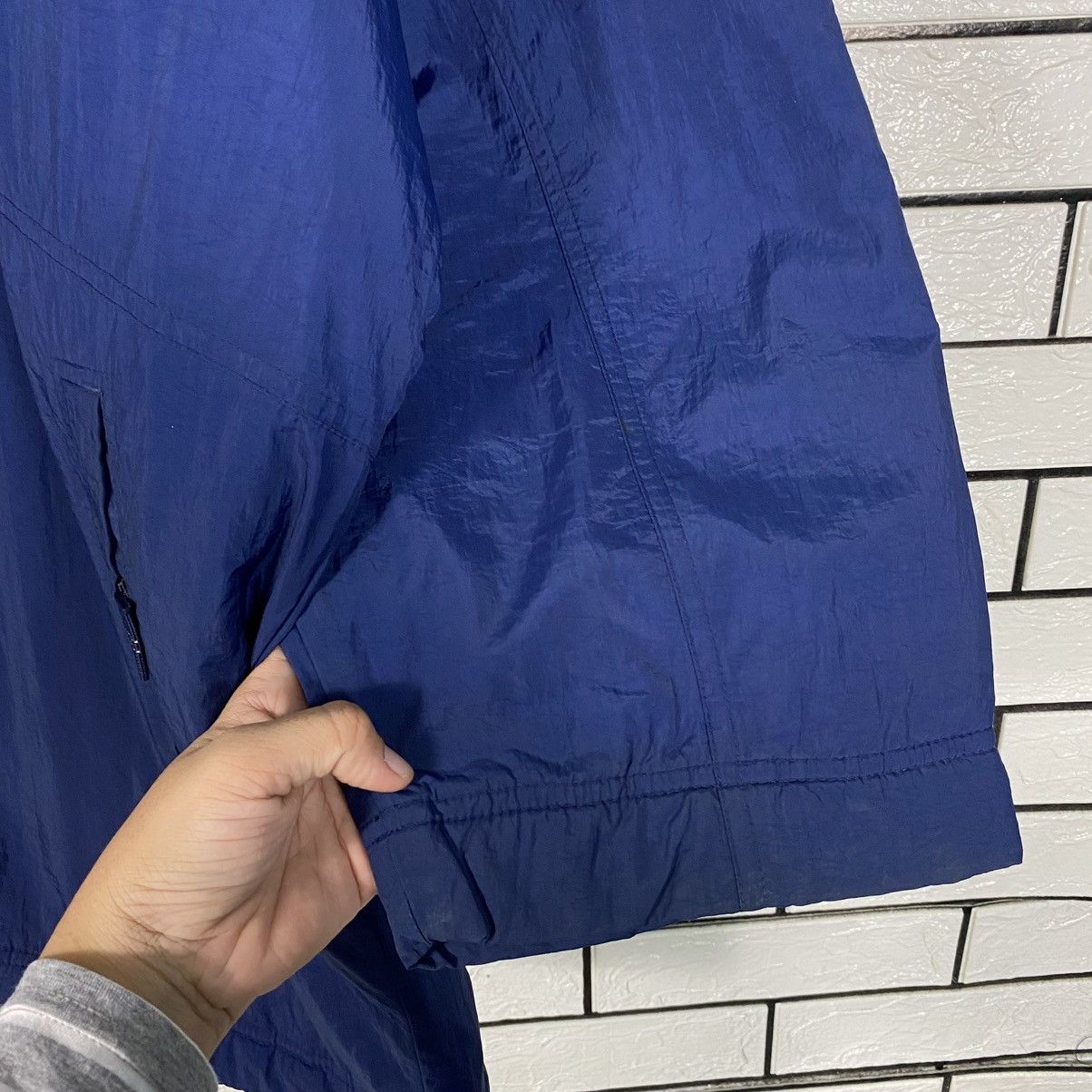 Nike 📌Vintage Nike Jacket Zipper Big Swoosh Blanket Size US L / EU 52-54 / 3 - 15 Thumbnail