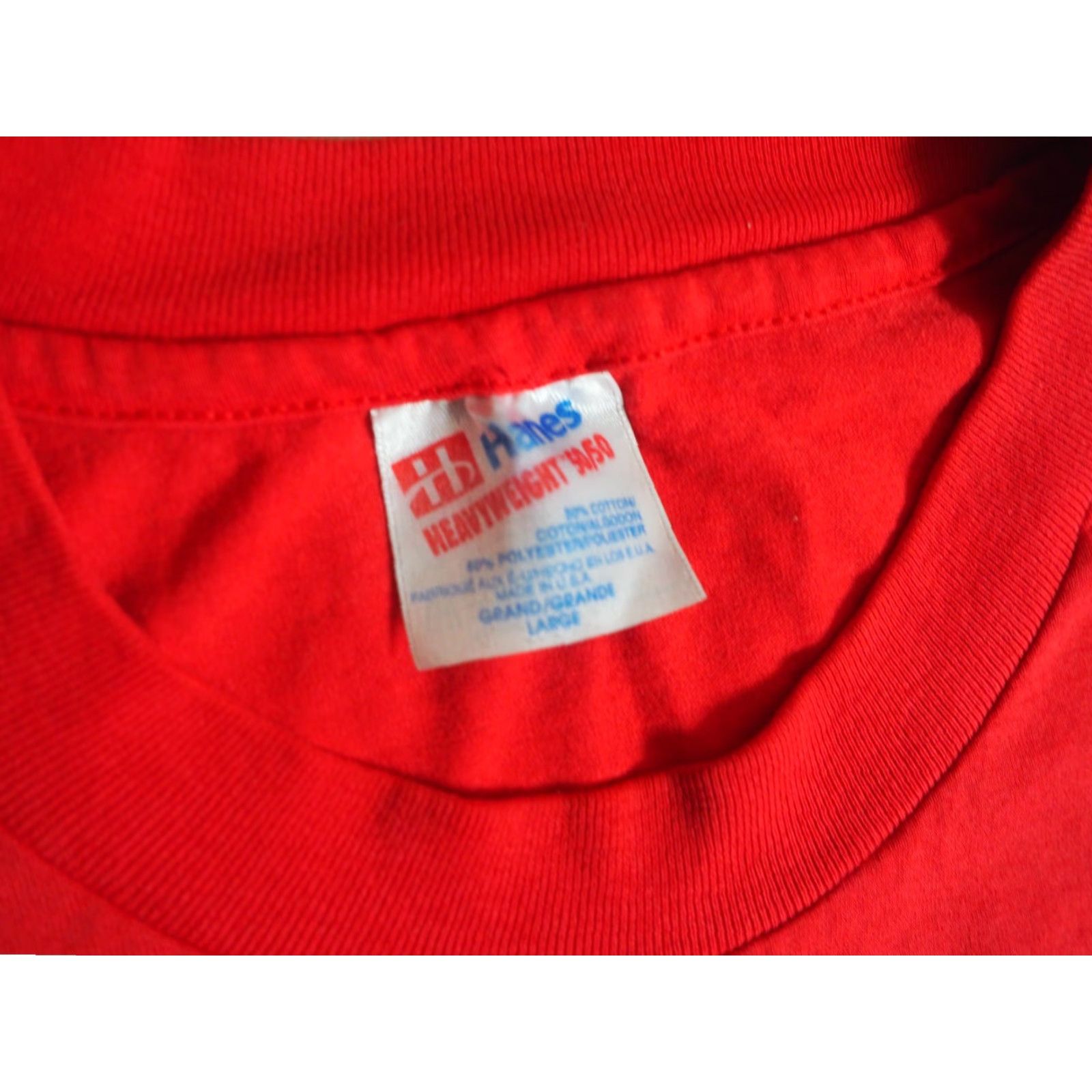 Hanes VTG Hanes 90s Tee Red T-Shirt L Mens Short Sleeve Graphic Logo Shirt USA Marathon Run Narrows Tacoma WA 1993 Cotton Size US L / EU 52-54 / 3 - 5 Thumbnail