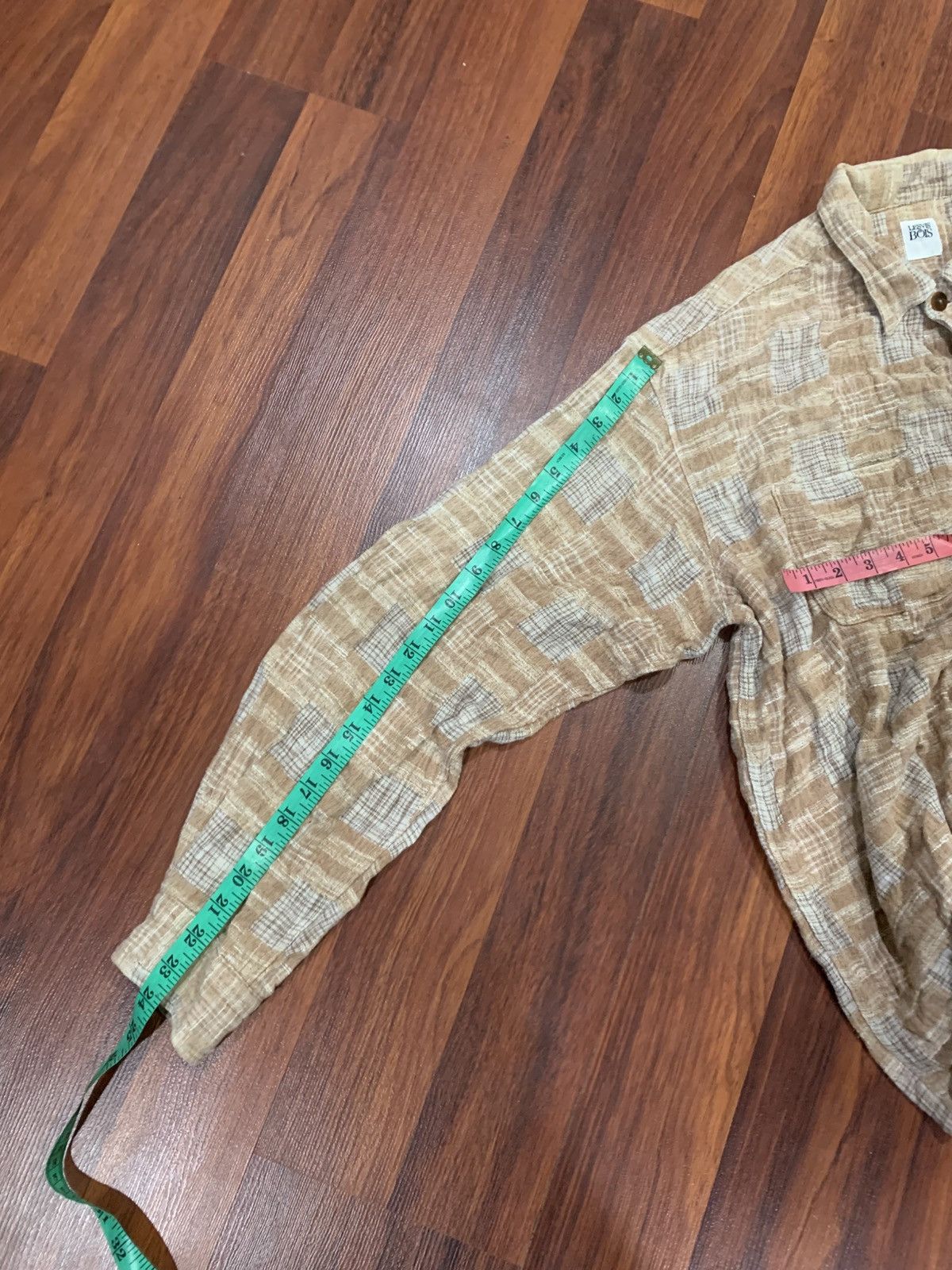 Japanese Brand Vintage Lesvis Bois Patchwork Double Pocket Shirt Size US XL / EU 56 / 4 - 4 Thumbnail