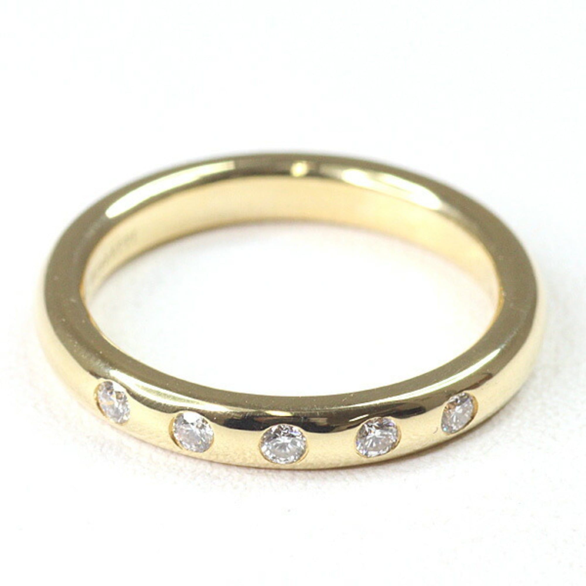 Tiffany & Co. Tiffany & Co. Elsa Peretti Stacking Band Ring, 18K Yellow Gold, 5 Diamonds, Size 8 (slightly smaller), Refinished. Size ONE SIZE - 1 Thumbnail