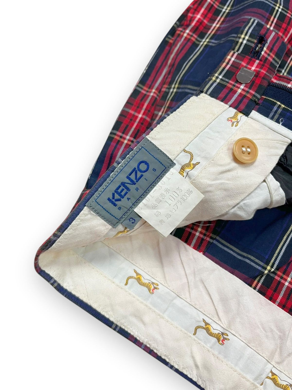 Kenzo 90a Kenzo Japan Plaid Vintage Double Pleated Trousers Size US 30 / EU 46 - 8 Thumbnail