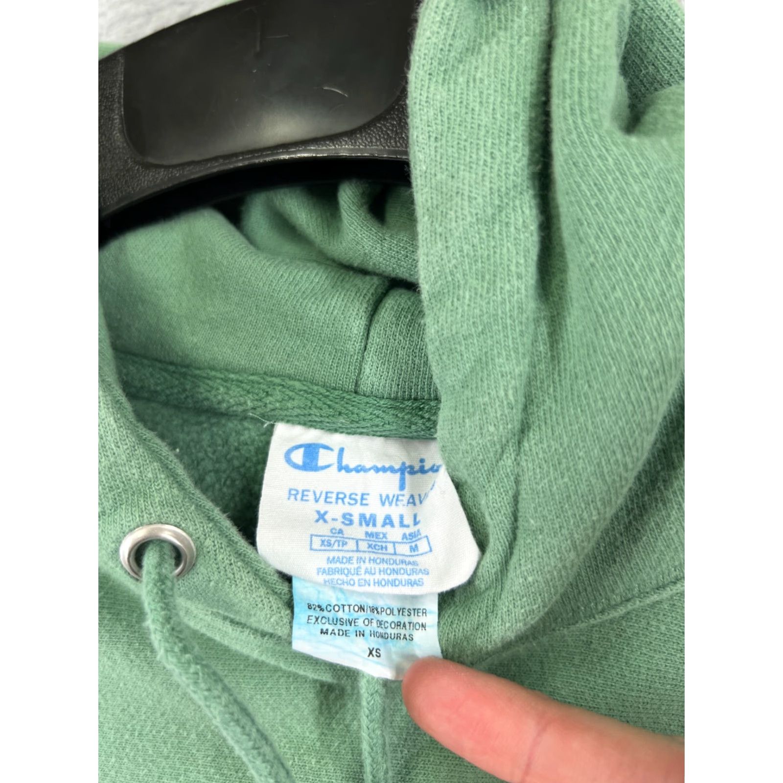 Champion Champion Hoodie Adult XS Green Reverse Weave Sweatshirt Crop Pullover Jersey Cotton Blend Logo 90s? Size US XS / EU 42 / 0 - 4 Thumbnail