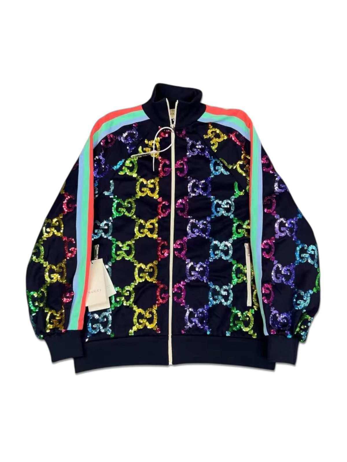 Gucci Gucci GG M Rainbow Sequin Track Zipper Jacket Size M / US 6-8 / IT 42-44 - 1 Thumbnail