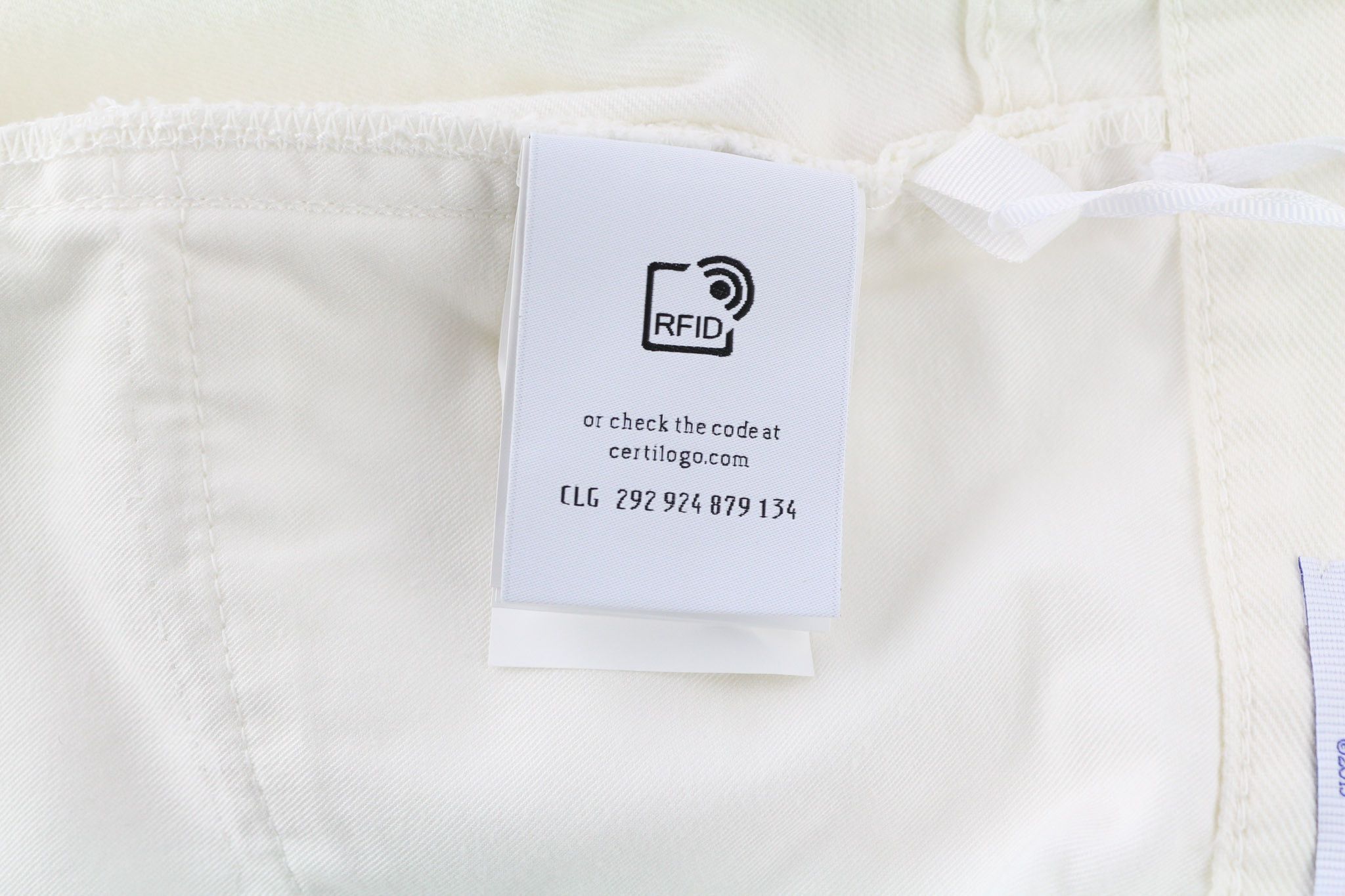 Off-White 90S LOGO W34 Straight Cotton Raw White Button Fly 80239 Size US 34 / EU 50 - 11 Thumbnail