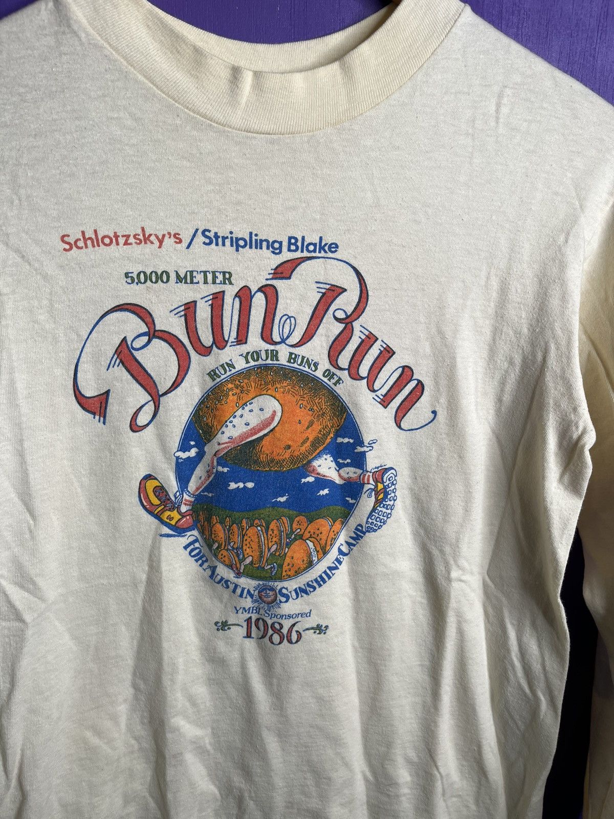 Vintage Vintage 1986 Schlotzskys bun run long-sleeve t-shirt Size US S / EU 44-46 / 1 - 3 Thumbnail