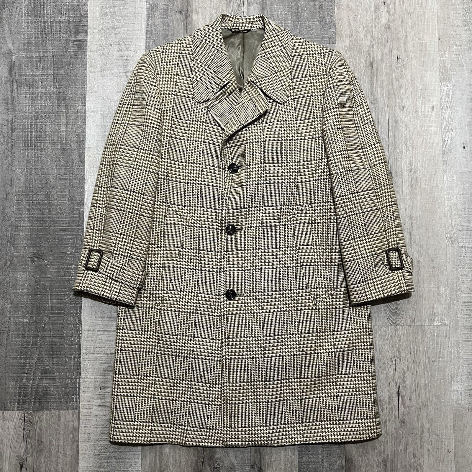 Other VTG 60s 70s Regiment Shops Trench Coat Glen Plaid Overcoat Size US L / EU 52-54 / 3 - 1 Thumbnail
