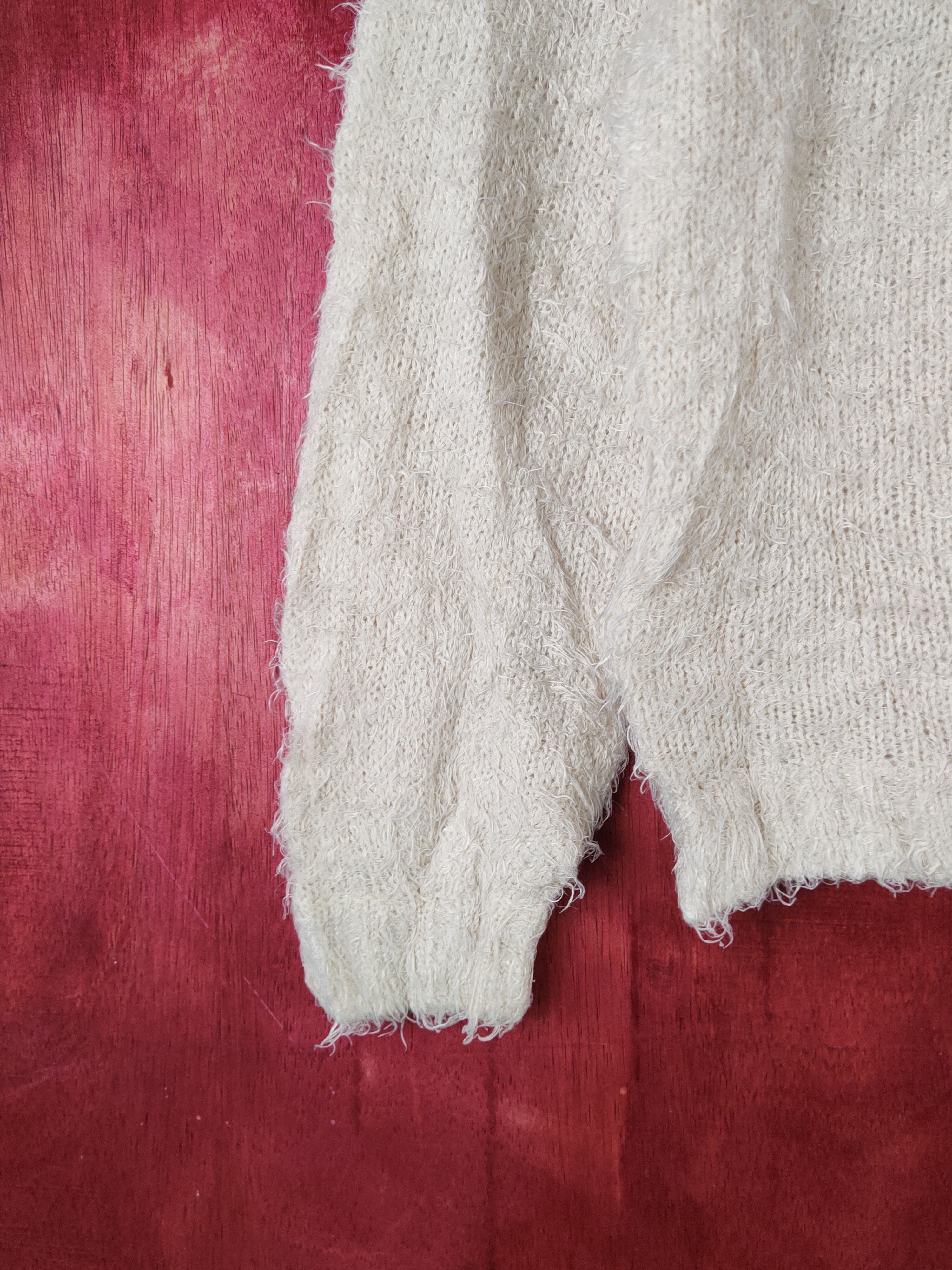 Japanese Brand × Vintage SUPER COOL 💥 Goodday Black White Fur Mohair Knitwear Size S / US 4 / IT 40 - 4 Thumbnail
