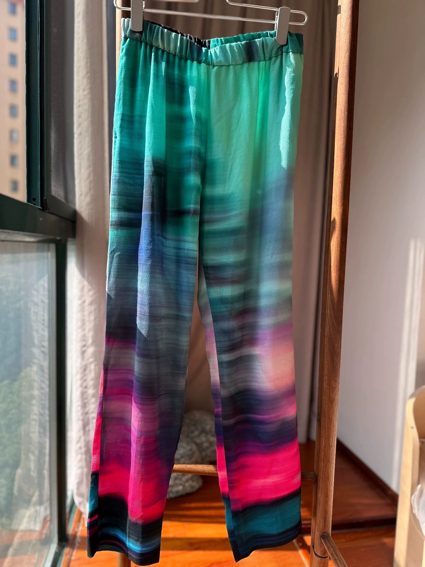 Dries Van Noten DVN Printed Trousers 38 Elastic Waist & Inner Tie Size 26" / US 2 / IT 38 - 1 Thumbnail