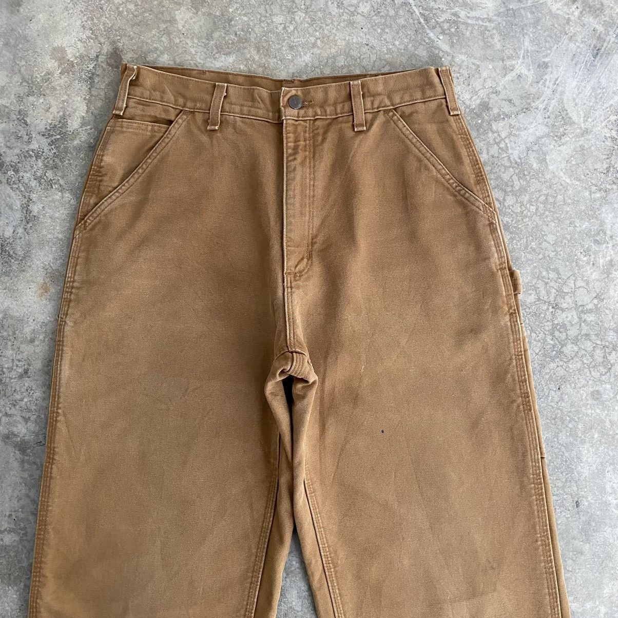 Carhartt Vintage Carhartt Blanket Lined Tan Carpenter Pants Size US 31 - 3 Thumbnail