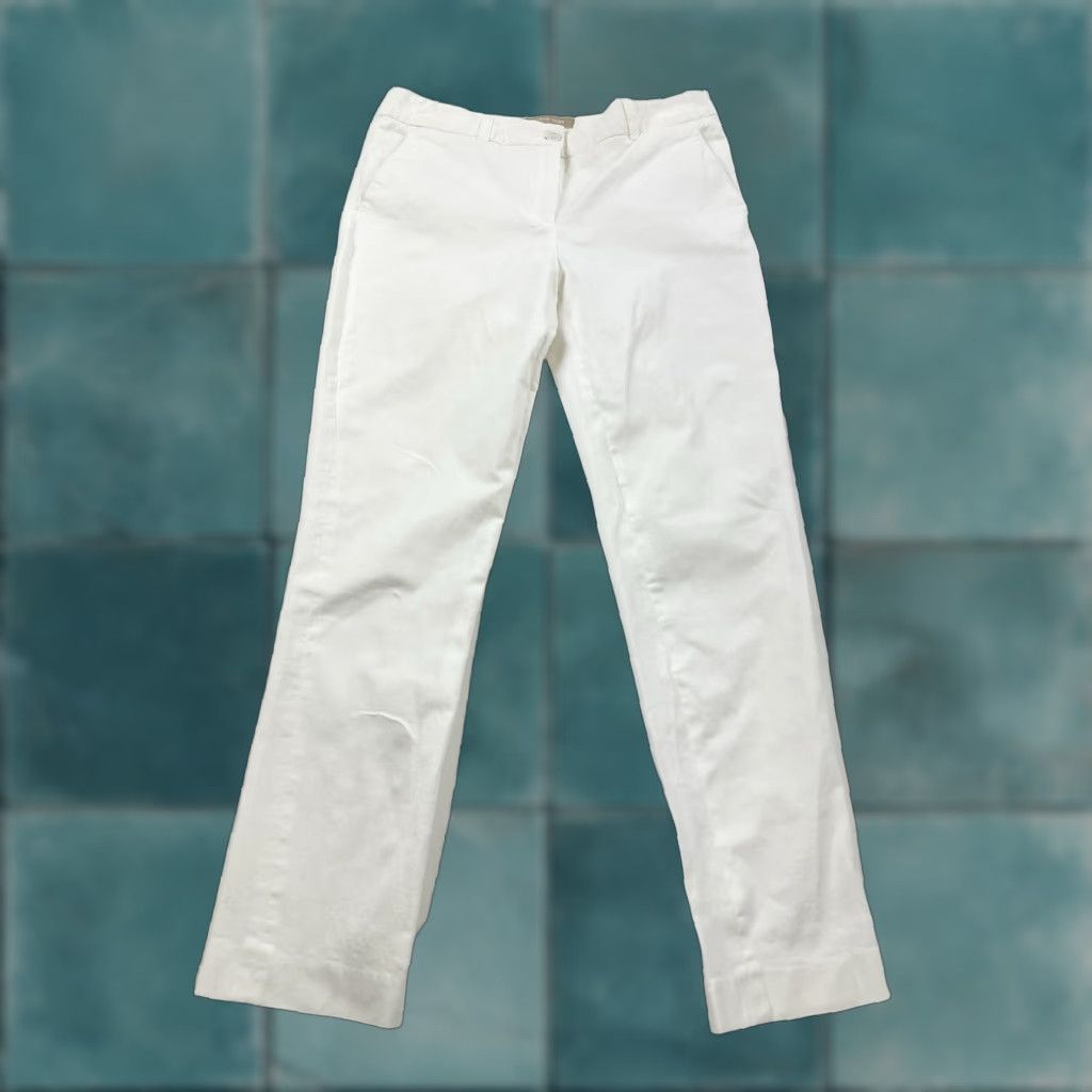 Michael Kors Michael Kors Pants Women’s 6 White Chino Skinny Stretch Pockets Italy City Designer Preppy Size 28" / US 6 / IT 42 - 1 Thumbnail
