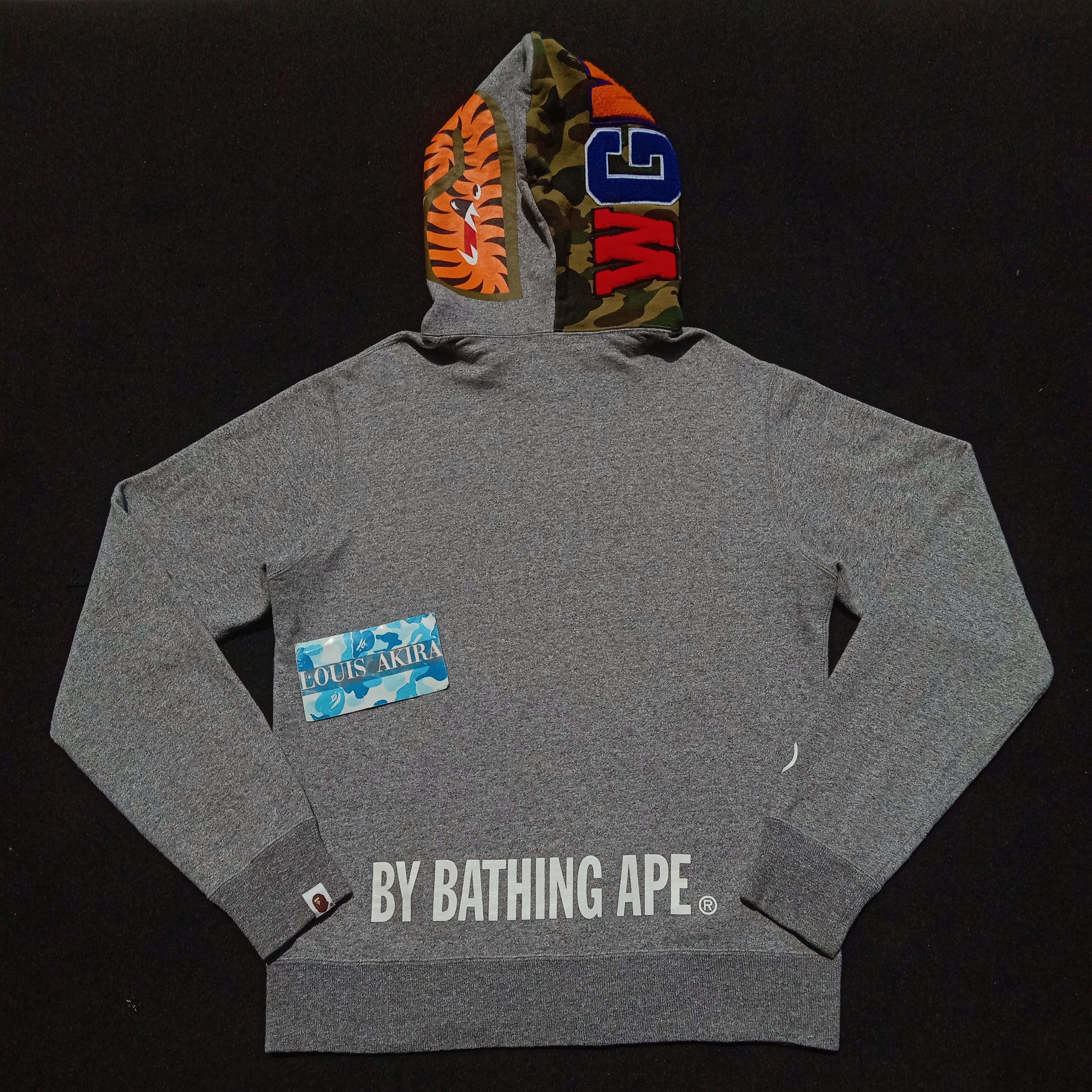 Bape Heather Shark Full Zip Hoodie (2015) Size US L / EU 52-54 / 3 - 5 Thumbnail