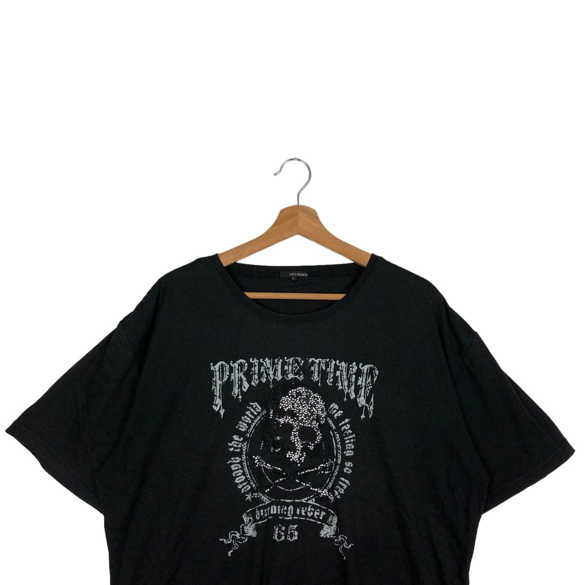Japanese Brand PUNK DESIGN TSHIRT BIG LOGO PRIME TIME CHROME HEARTS DESIGN Size US L / EU 52-54 / 3 - 2 Thumbnail