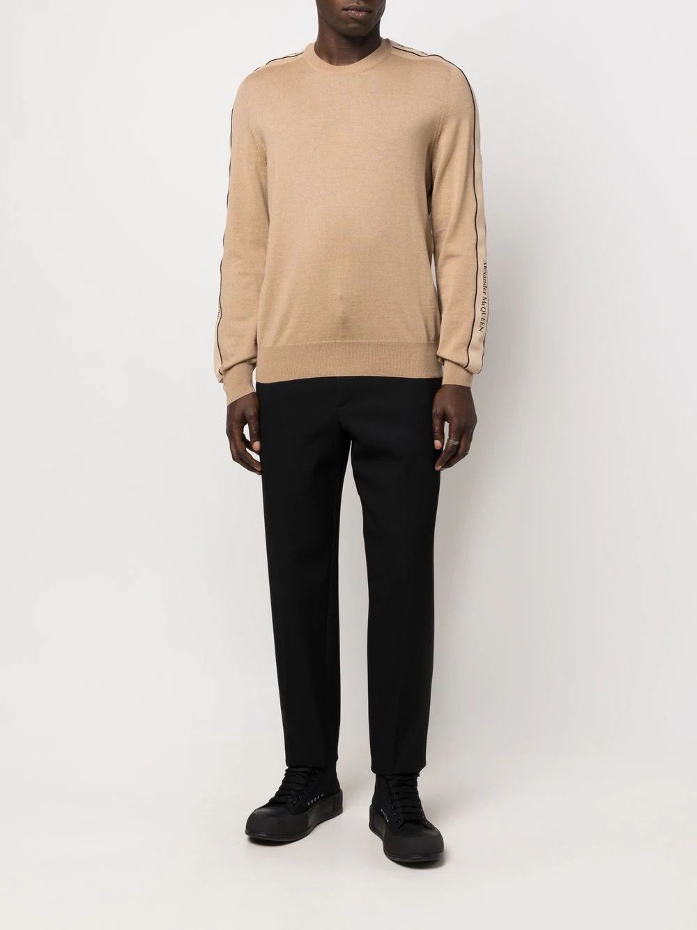 Alexander McQueen o1y1024 Sweater In Camel Size US XXL / EU 58 / 5 - 2 Thumbnail