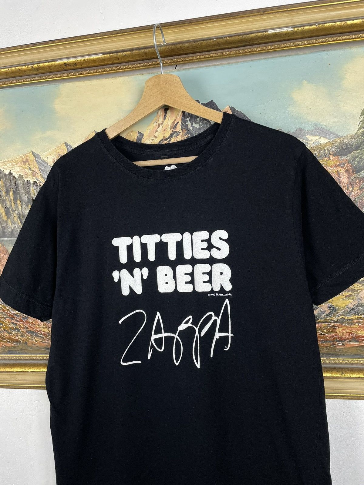 Band Tees Vintage 70’s Frank Zappa Titties N and Beer Tee Band Merch Size US M / EU 48-50 / 2 - 4 Thumbnail