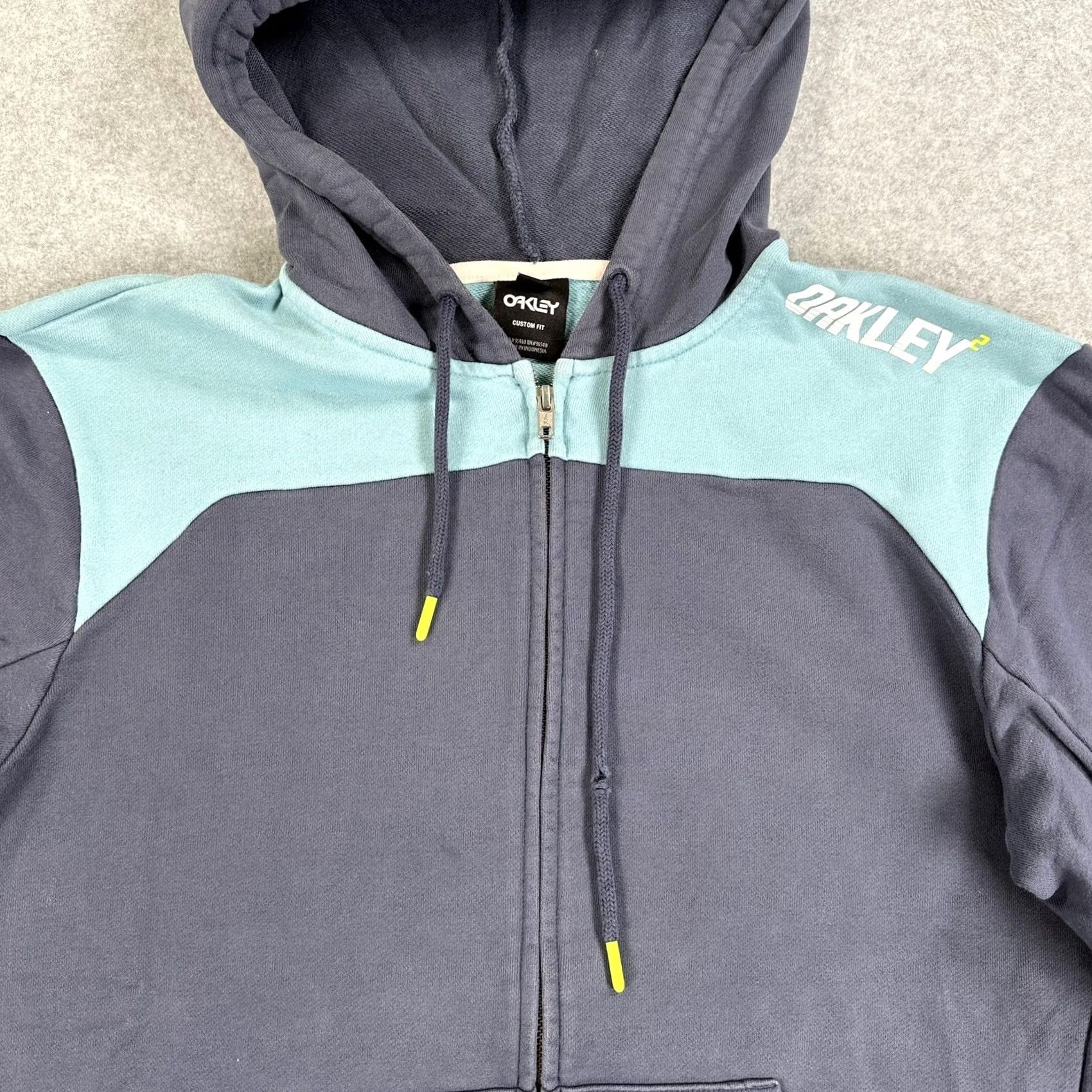 Oakley Oakley Hoodie Mens L Blue Full Zip Fleece Racing Team Graphic Sweatshirt Size US L / EU 52-54 / 3 - 4 Thumbnail