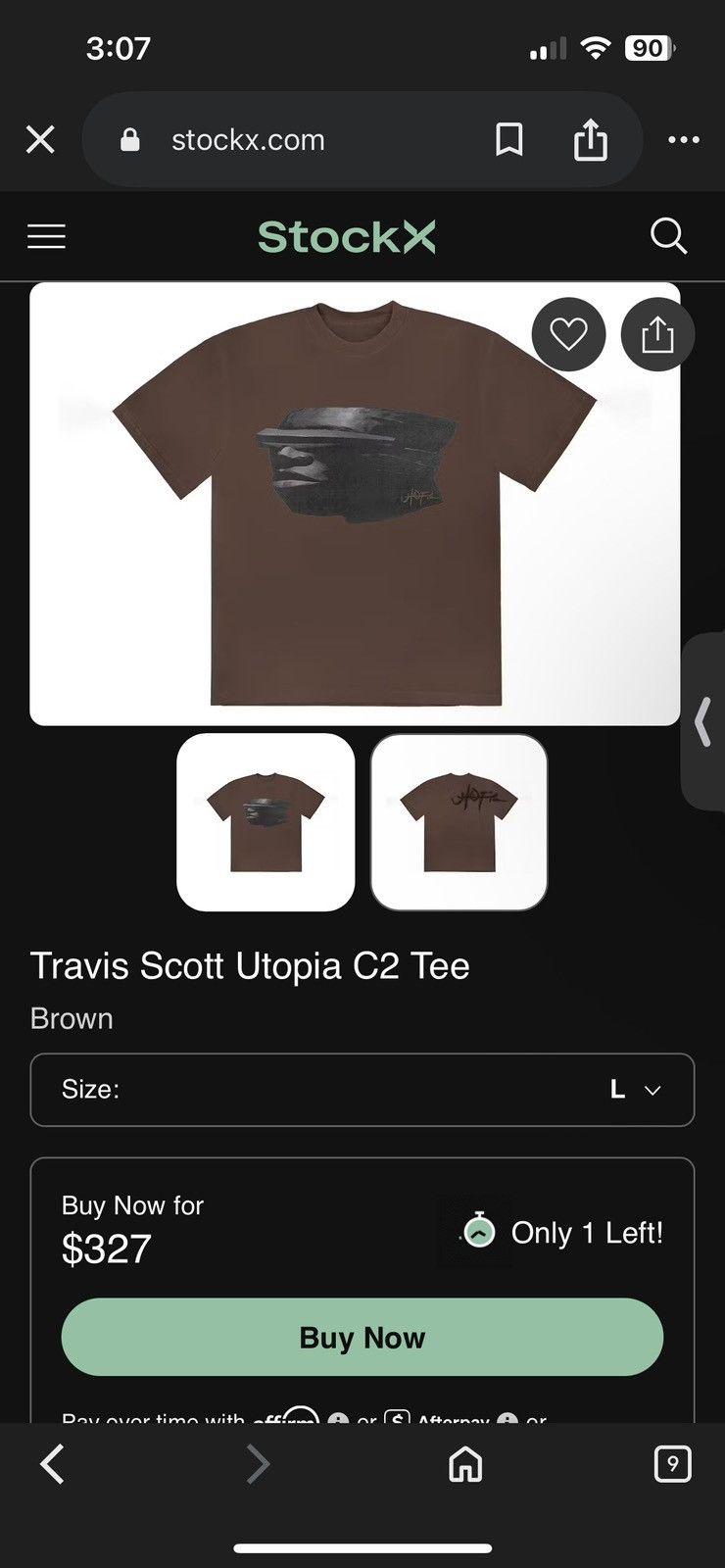 Travis Scott Travis scoot utopia tour tee Size US M / EU 48-50 / 2 - 4 Thumbnail
