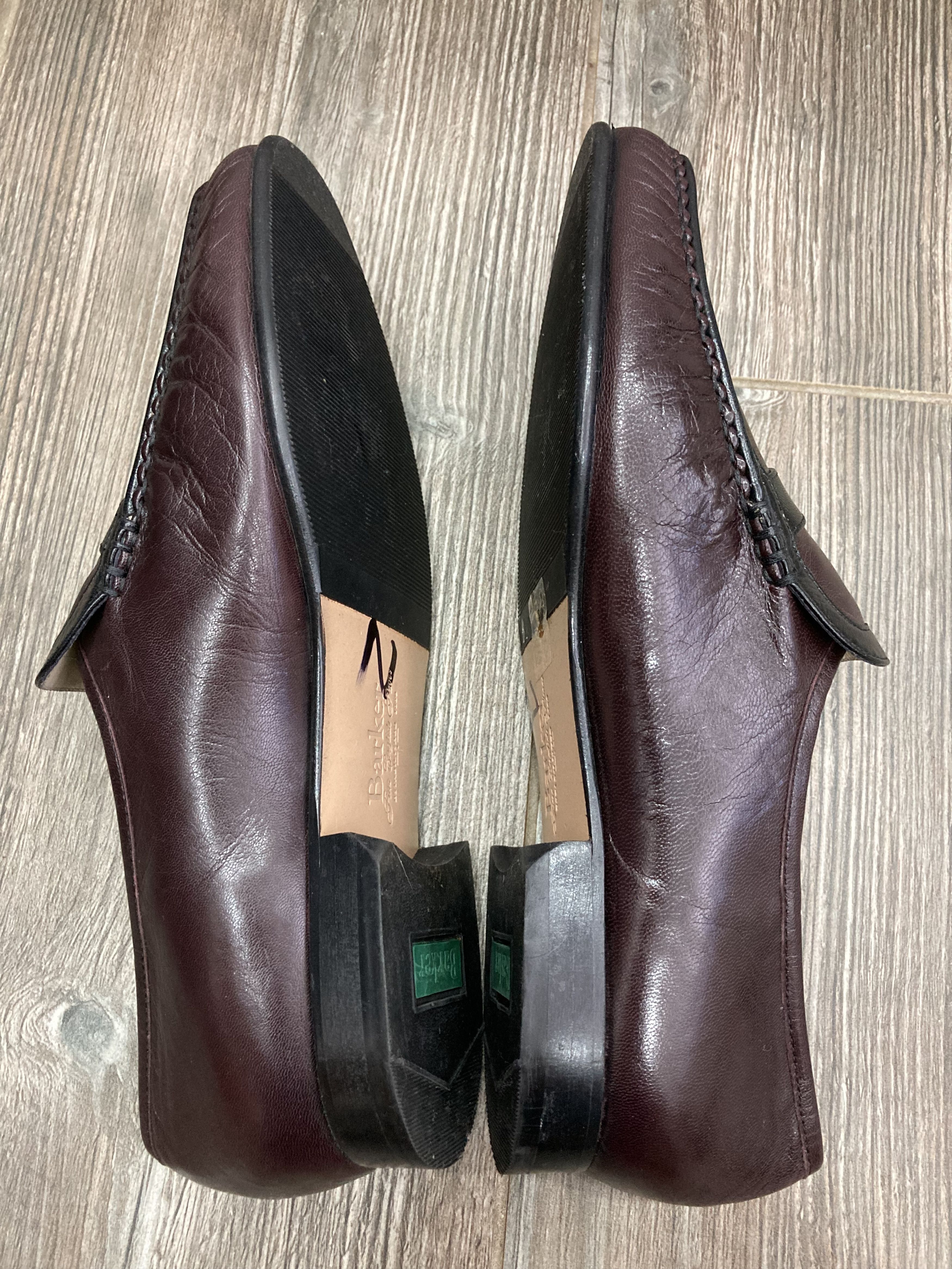 Barker Barker Jefferson Burgundy/Black Classic Moccasin Shoes Size US 9.5 / EU 42-43 - 5 Thumbnail