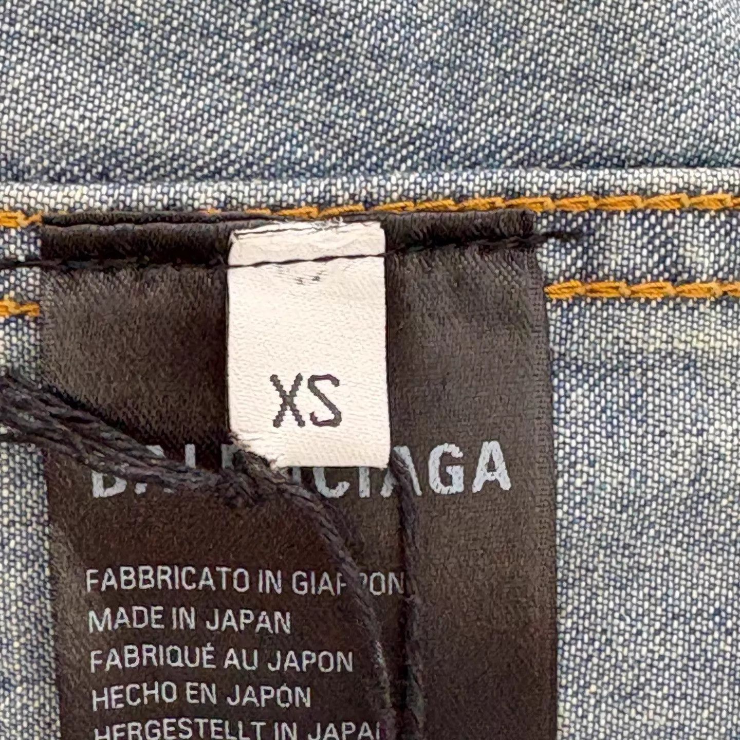 Balenciaga BLCG Lt Blue Coconut Tree Distressed Denim Jkt XS Size US XS / EU 42 / 0 - 4 Thumbnail
