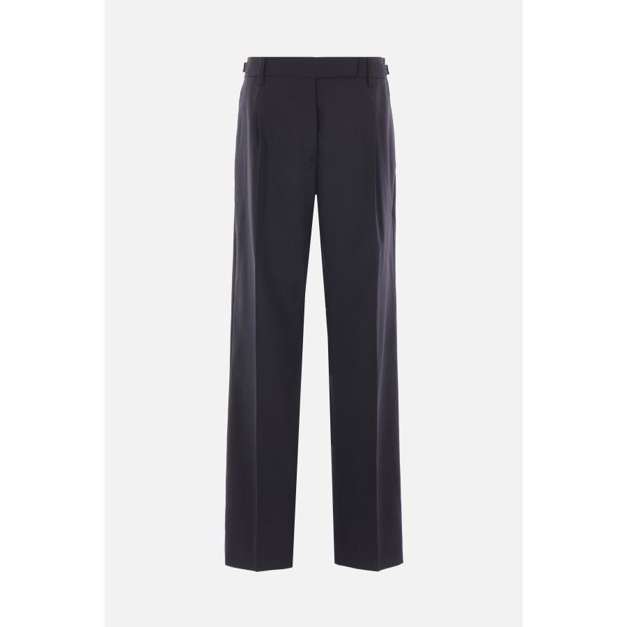 Prada PRADA Black Lightweight Wool Darted Trousers New & Authentic Size 28" / US 6 / IT 42 - 1 Thumbnail