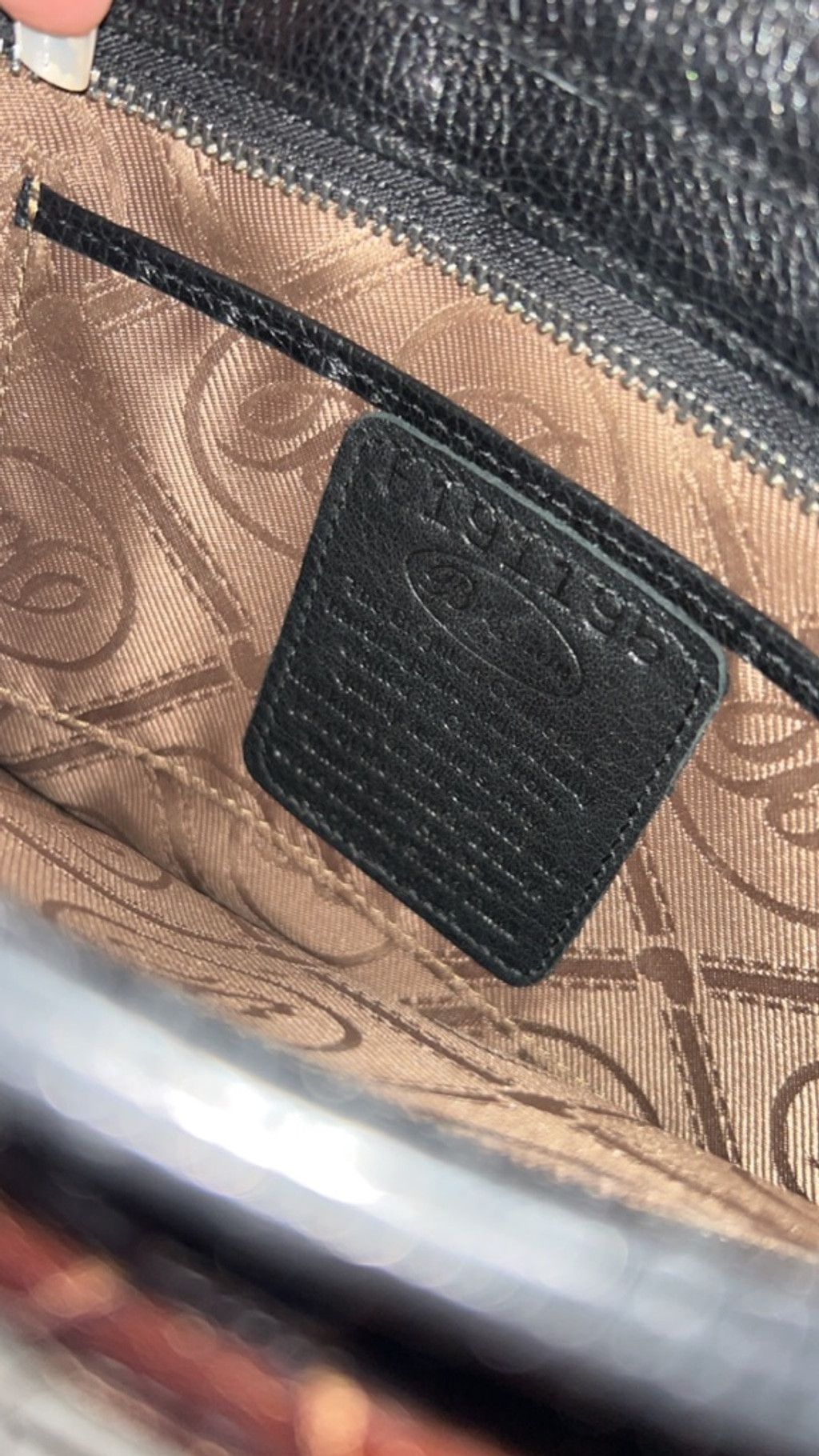 Brighton Women's Brighton Black Brown Croc Embossed Crossbody Bag One Size ONE SIZE - 6 Thumbnail