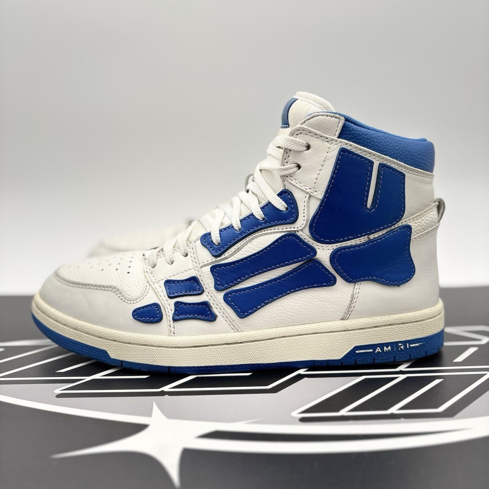 Amiri Amiri Skel High Top ' White Blue ' | GOOD CONDITION! Size US 10 / EU 43 - 1 Thumbnail