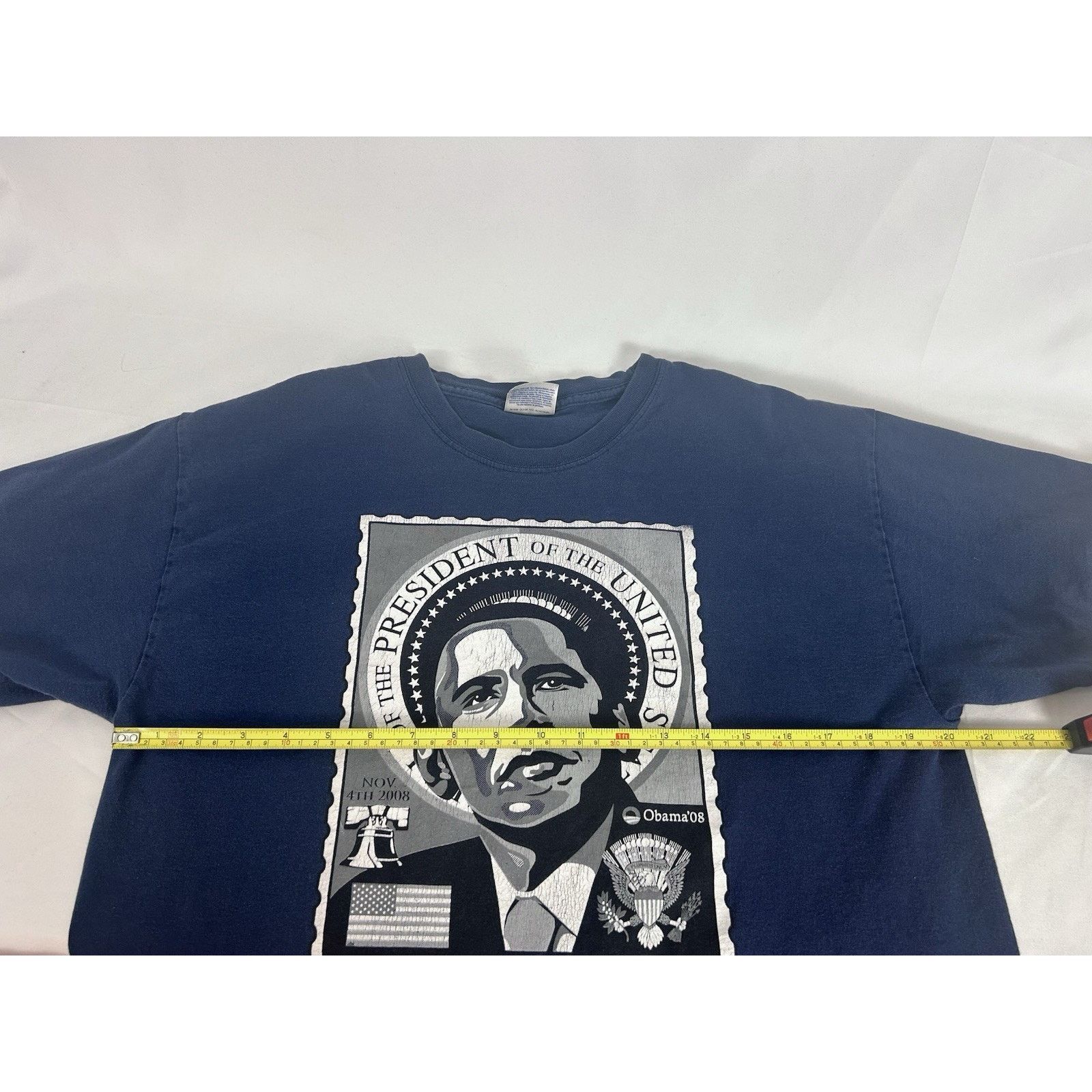 Gildan Barack Obama 44th President Postal Stamp Halo Saint Homage L Size US L / EU 52-54 / 3 - 7 Thumbnail