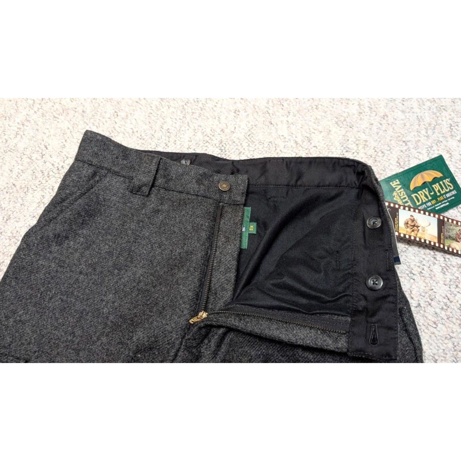 Vintage VINTAGE Cabela's dry-plus WOOL hunting pants 36x34 gray CARGO waterproof NEW nos Men's Pants Wool Gray Cargo 36x34 90s Size US 36 / EU 52 - 5 Thumbnail