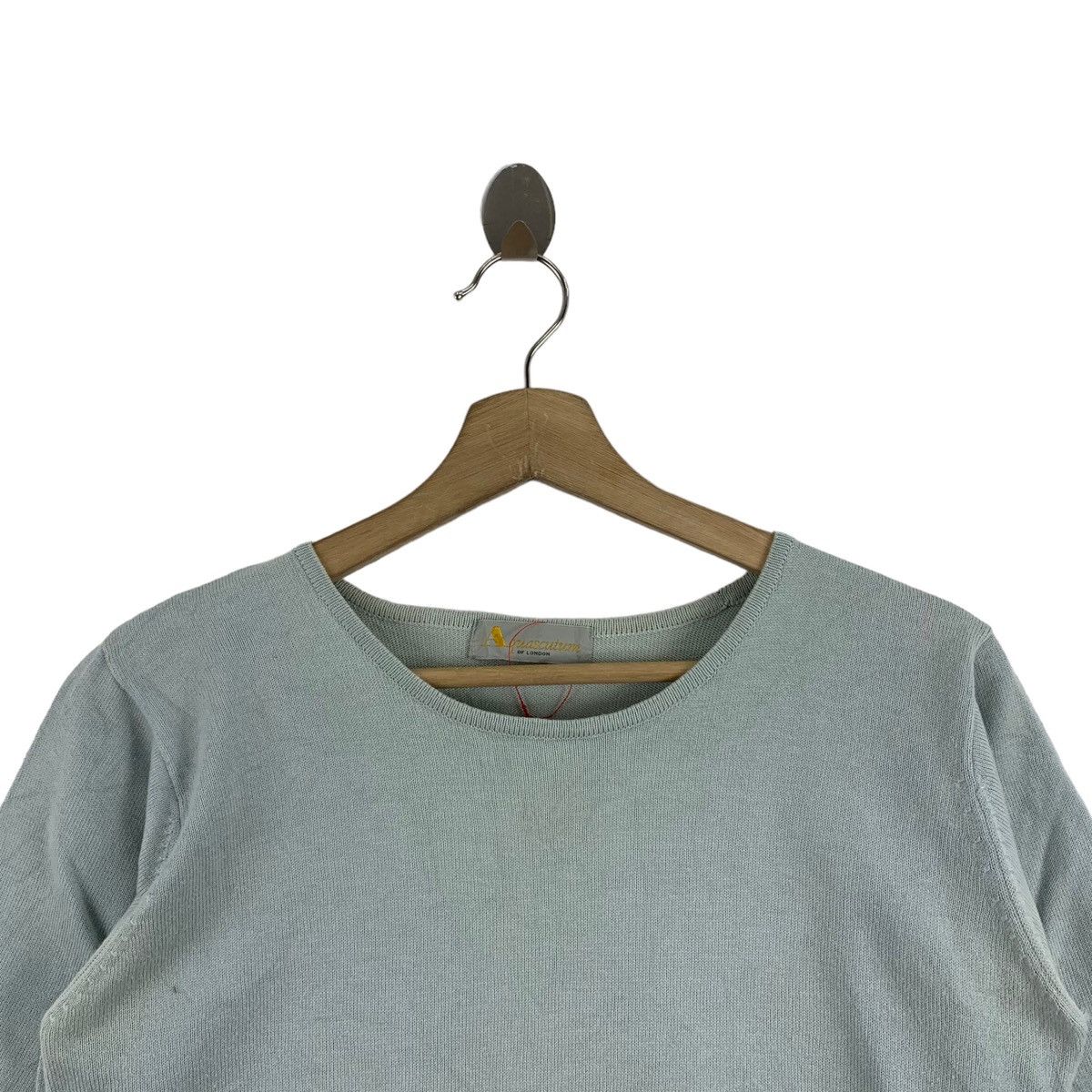Aquascutum × Vintage Vintage AQUASCUTUM British Brand Plain Blue Shoer Sleeve Size US S / EU 44-46 / 1 - 2 Thumbnail