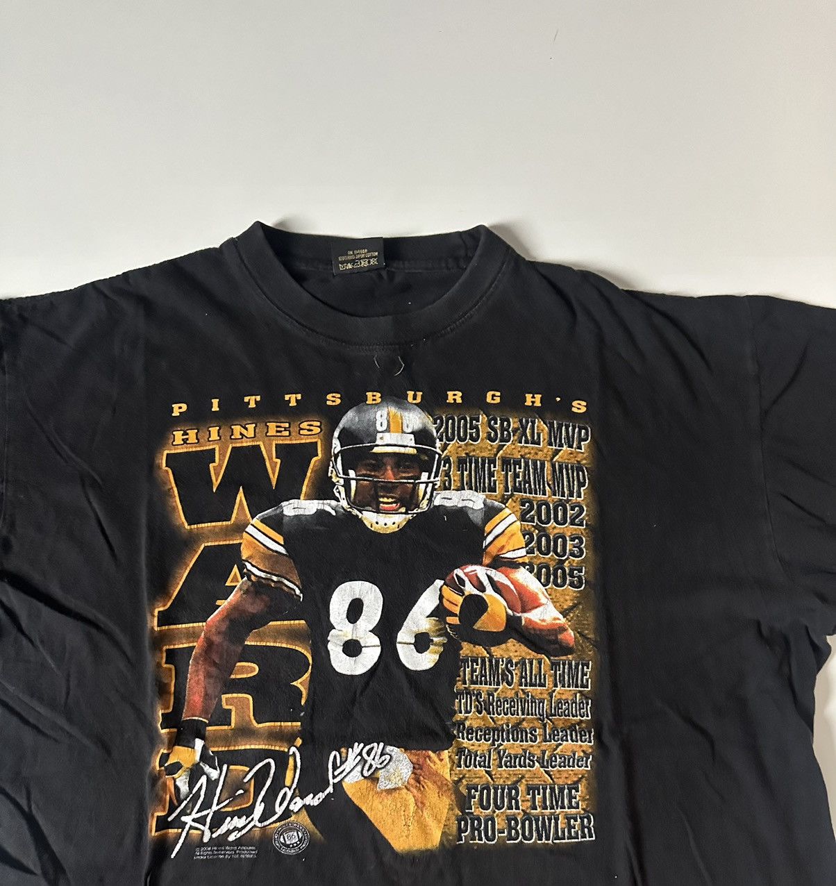 Vintage Hines Ward Pittsburgh Steelers Hautes 4XL Graphic Tee Size US XXL / EU 58 / 5 - 3 Thumbnail