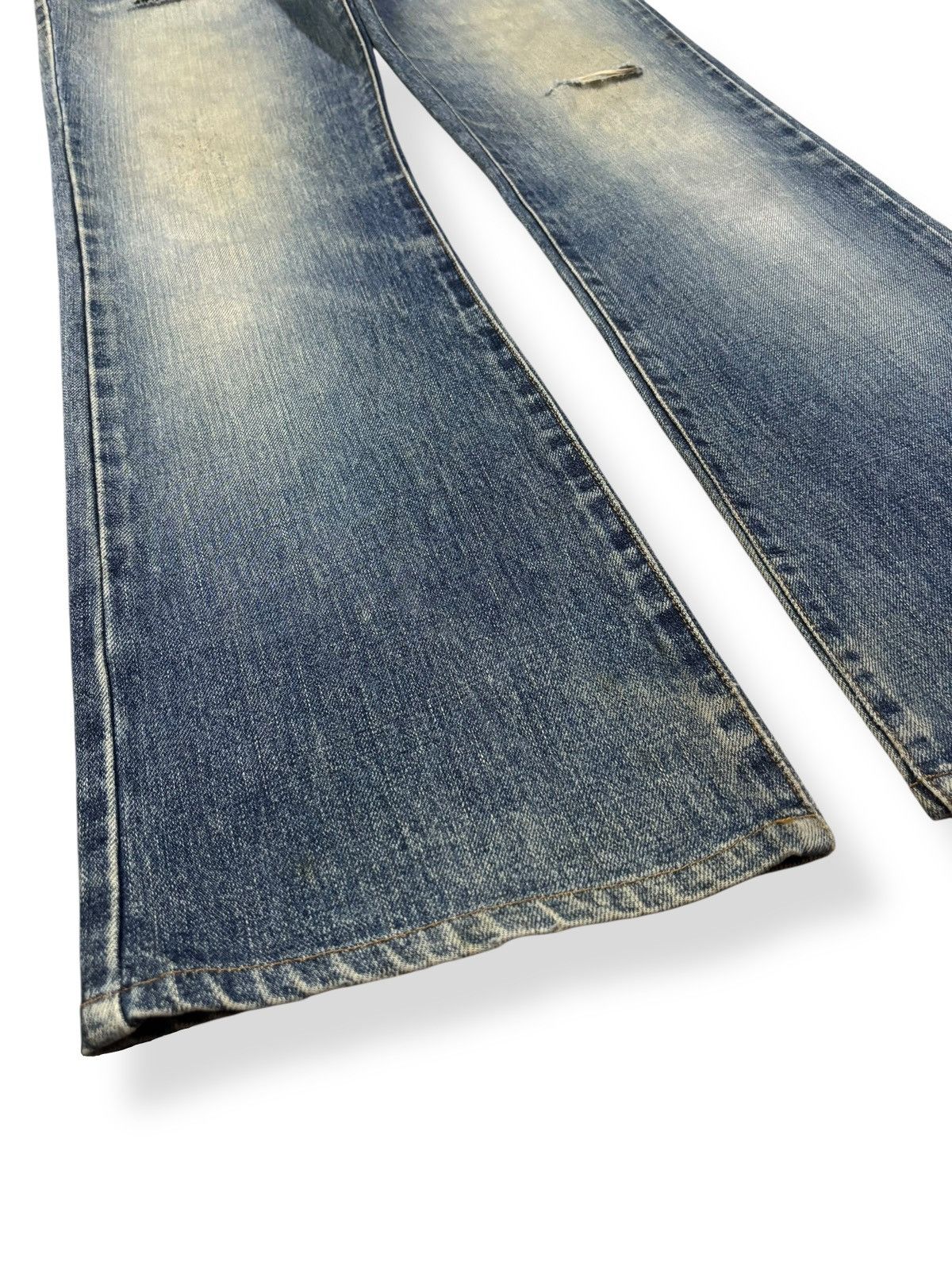 Edwin Vintage Edwin Mud Wash Flare Bootcut Distressed Jeans Size US 32 / EU 48 - 8 Thumbnail