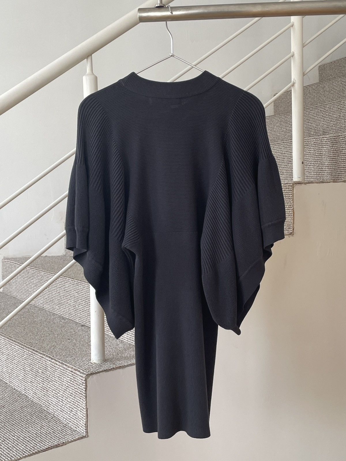 Vintage ISSEY MIYAKE Dress Knit Sweater Bell Sleeve Pleated Poncho ...