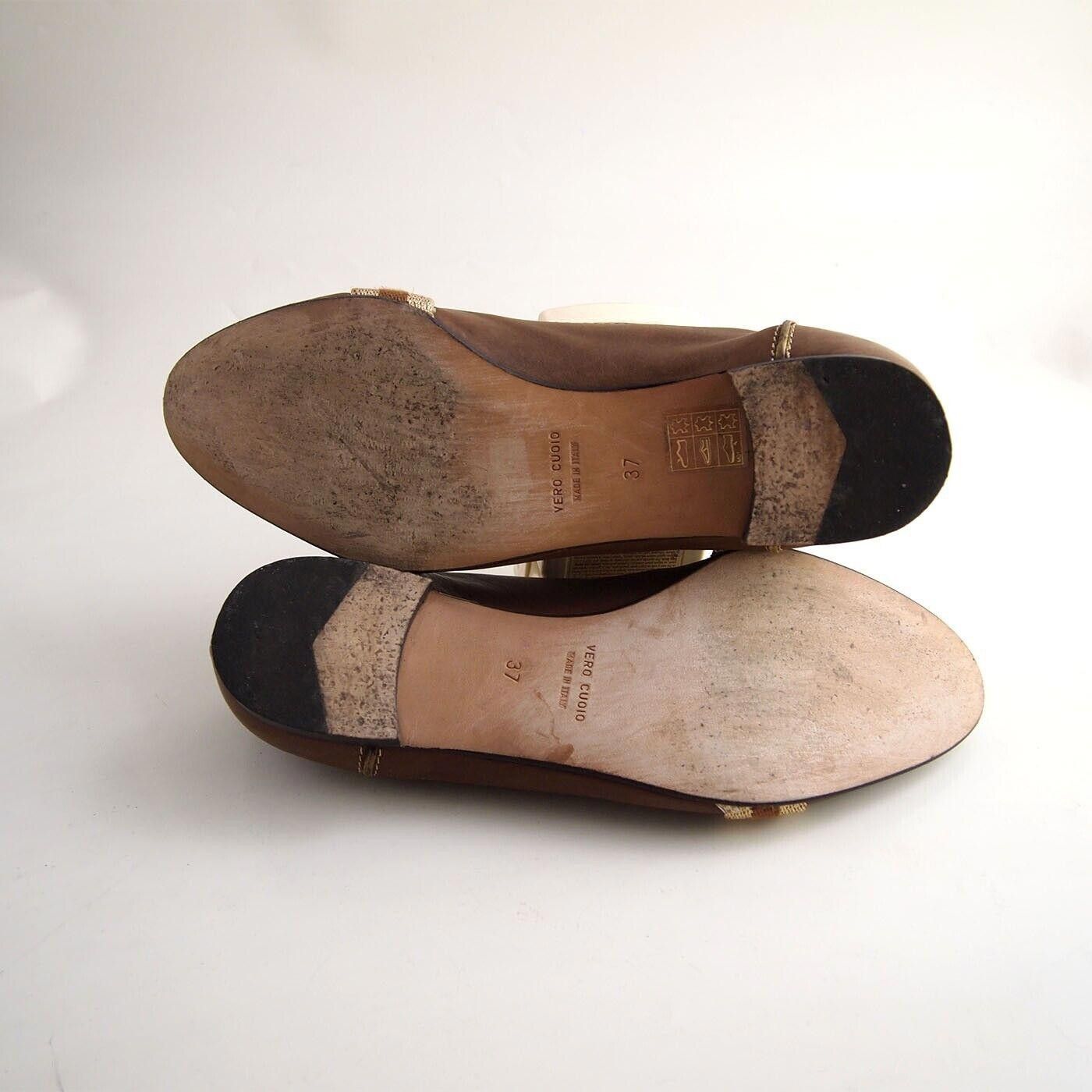 Designer Mauro Volponi Penny Loafers Brown Leather EU 37 US 7 Size US 7 / IT 37 - 7 Thumbnail
