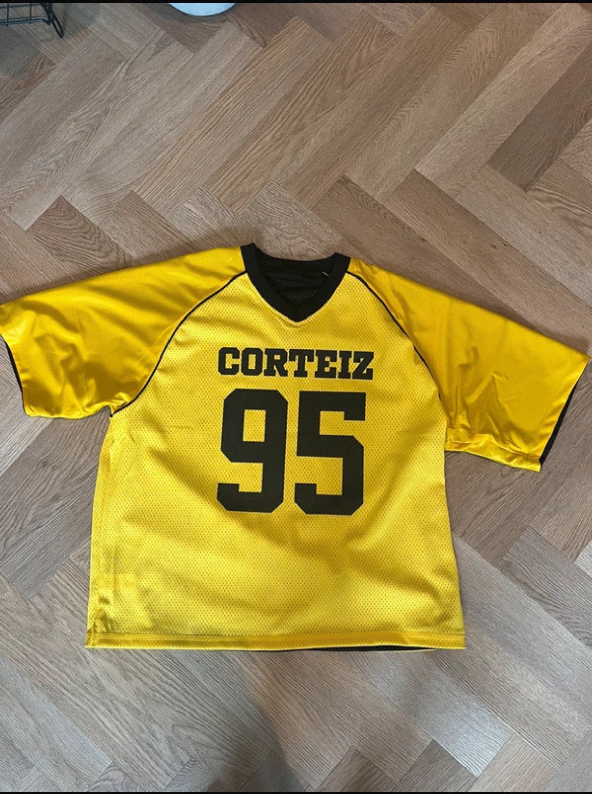 Corteiz Cortiez 95 reversible mesh jersey black/ yellow | Grailed