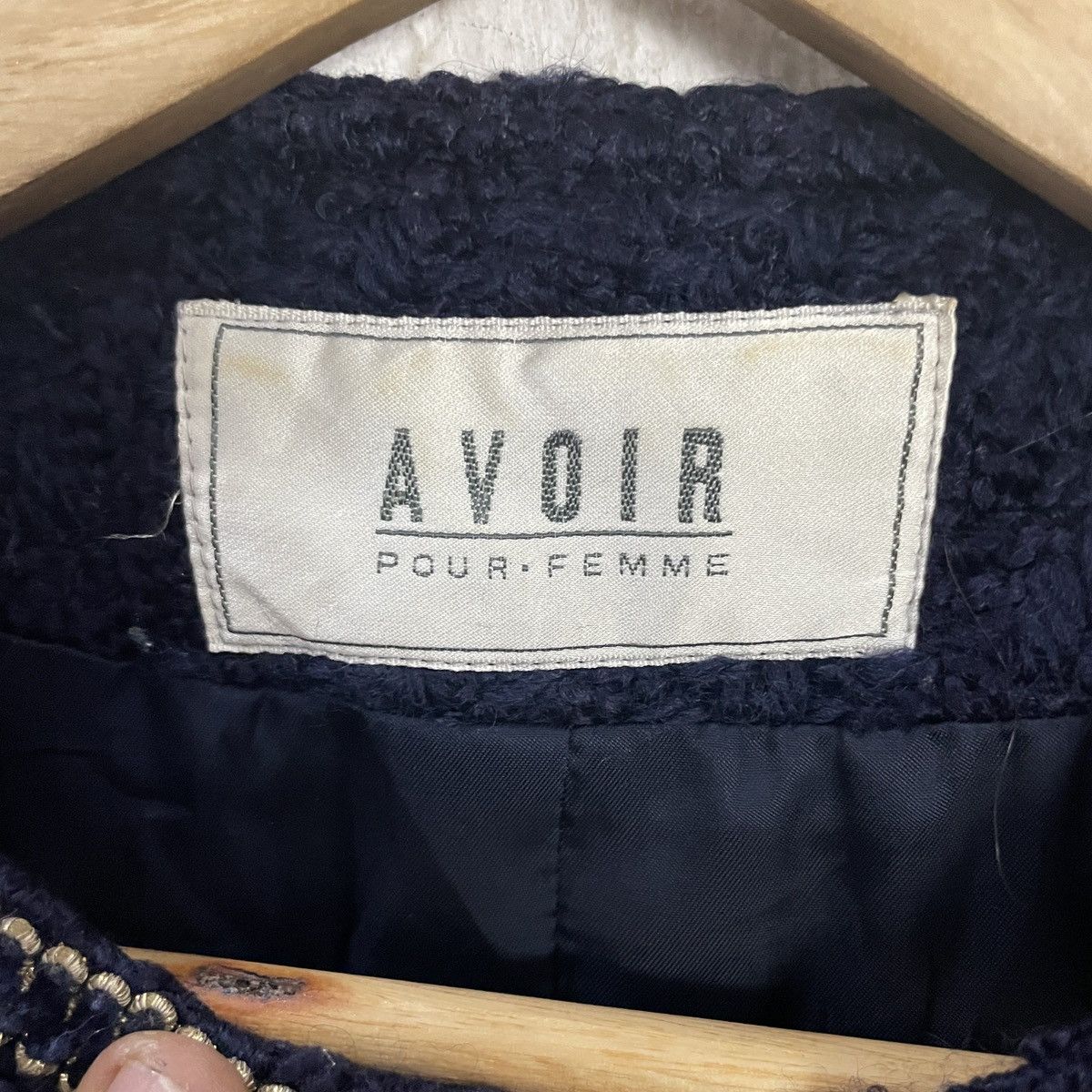 Japanese Brand Vintage A Voir Pour Homme Tweed Jacket Size M / US 6-8 / IT 42-44 - 9 Thumbnail