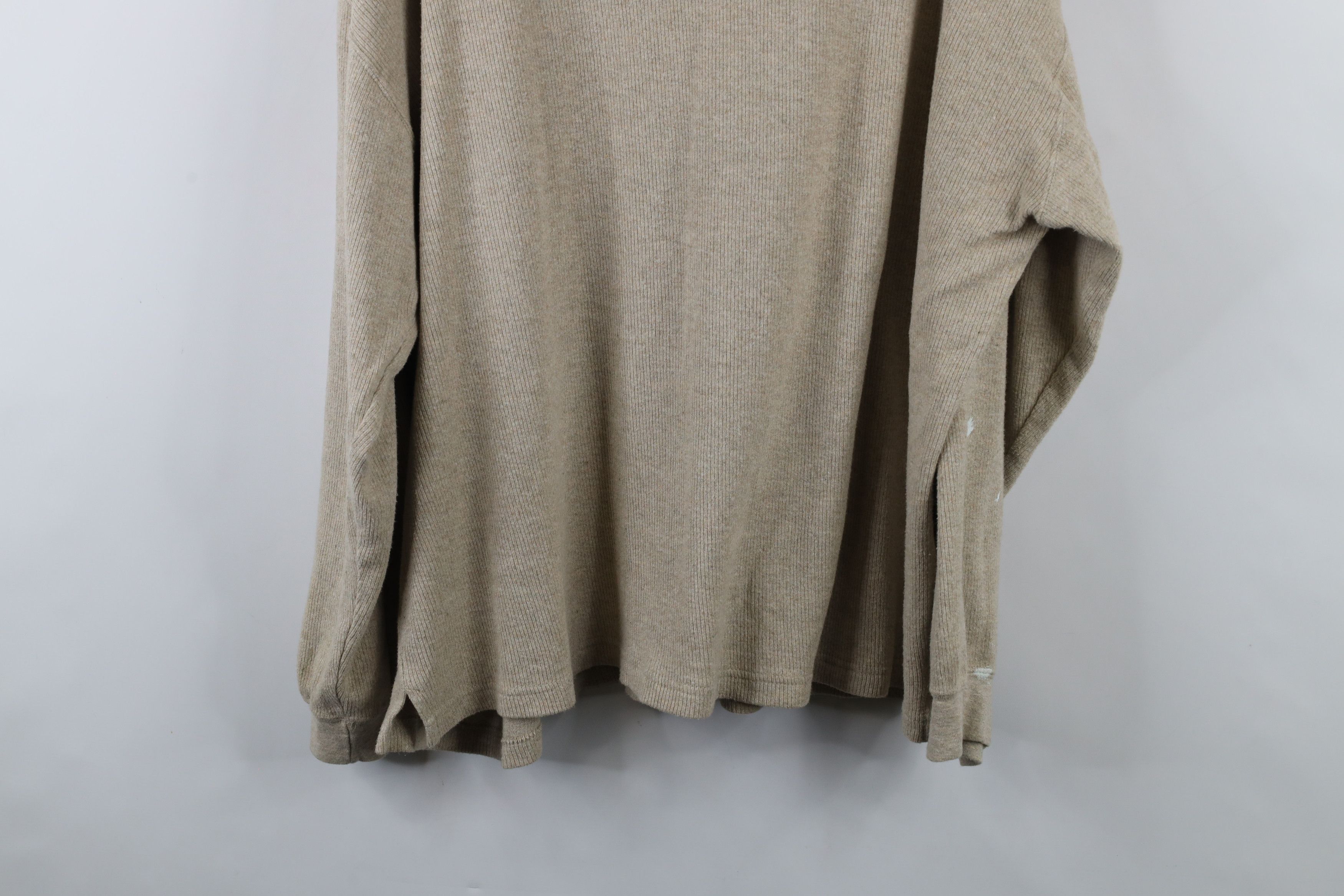 Vintage Vintage 90s Streetwear Ribbed Knit Long Sleeve Polo Shirt Size US XXL / EU 58 / 5 - 13 Thumbnail
