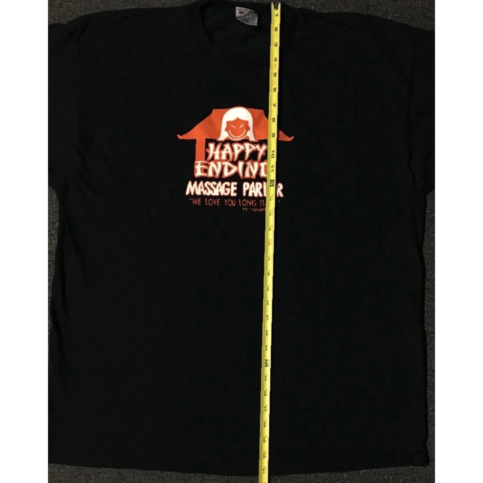 Vintage VINTAGE NC17 Happy Ending Massage Parlor Shirt 2XL Black Striped Graphic Tee Mens Humor 90s Grunge Funny USA USA Mexic0 Size US XXL / EU 58 / 5 - 5 Thumbnail