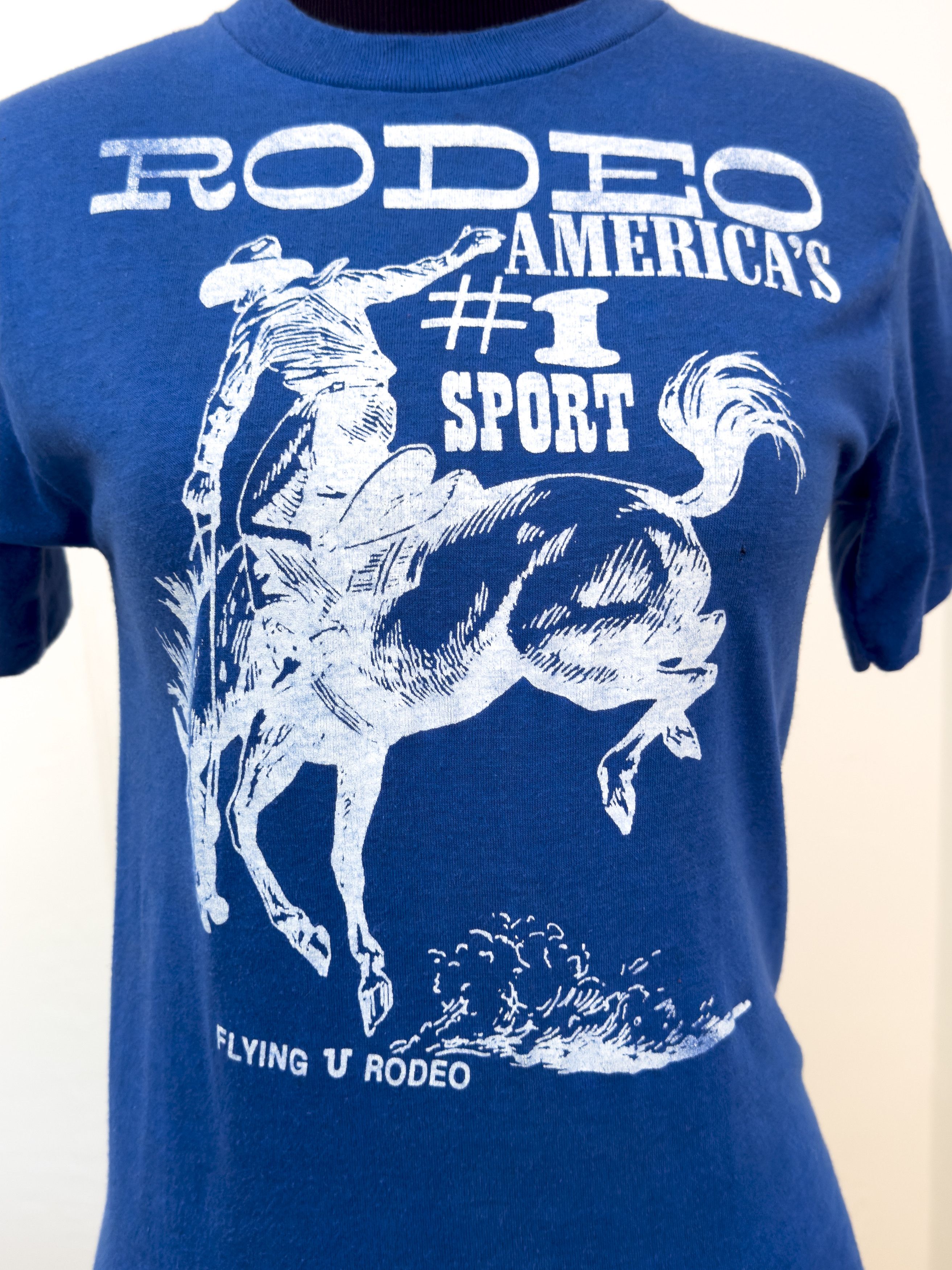 Other Vintage Flying U Rodeo “America’s #1 Sport” Single Stitch T Size XS / US 0-2 / IT 36-38 - 3 Thumbnail
