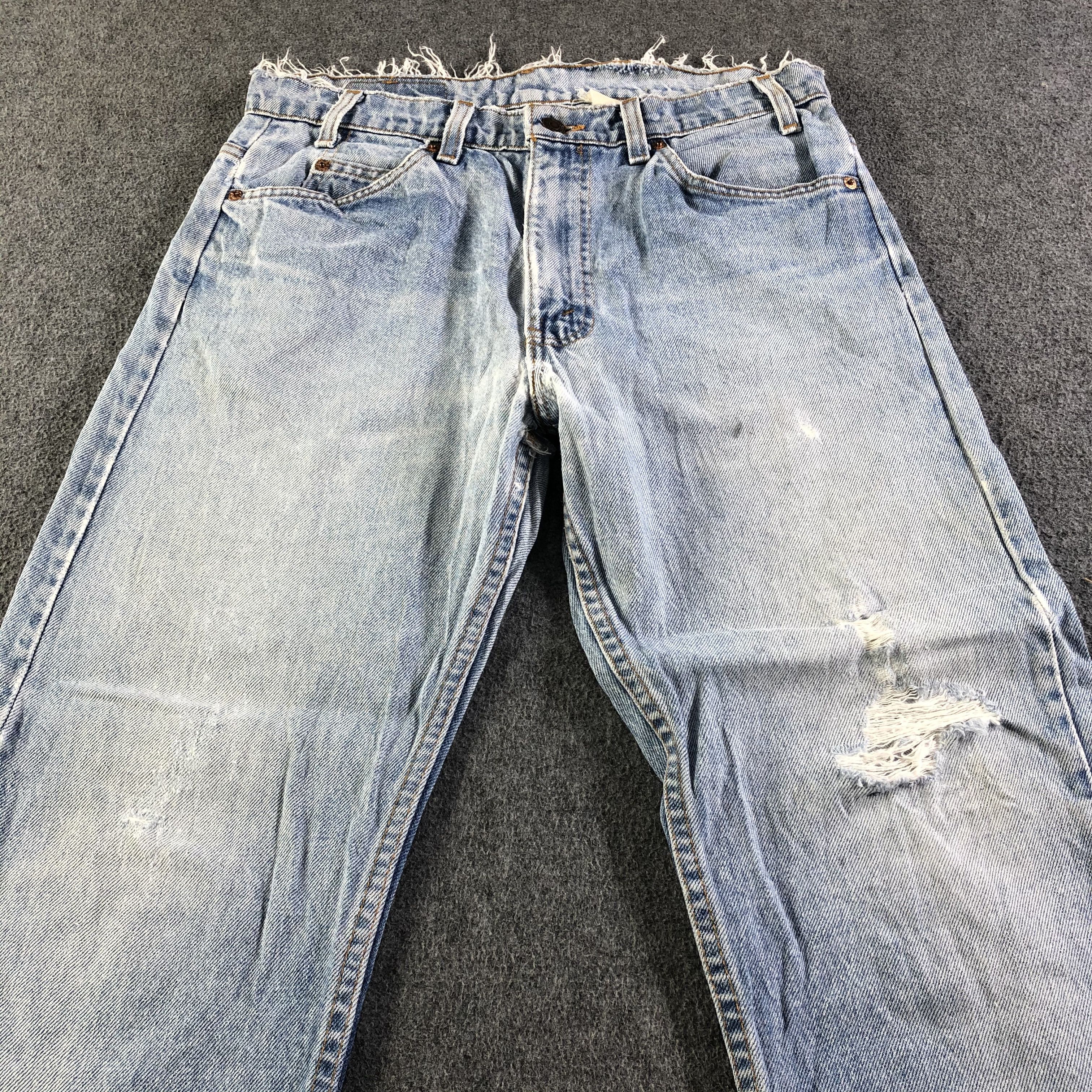 Levi's Vintage Light Wash Levis 505 Orange Tab Jeans-J4530 Size US 32 / EU 48 - 3 Thumbnail