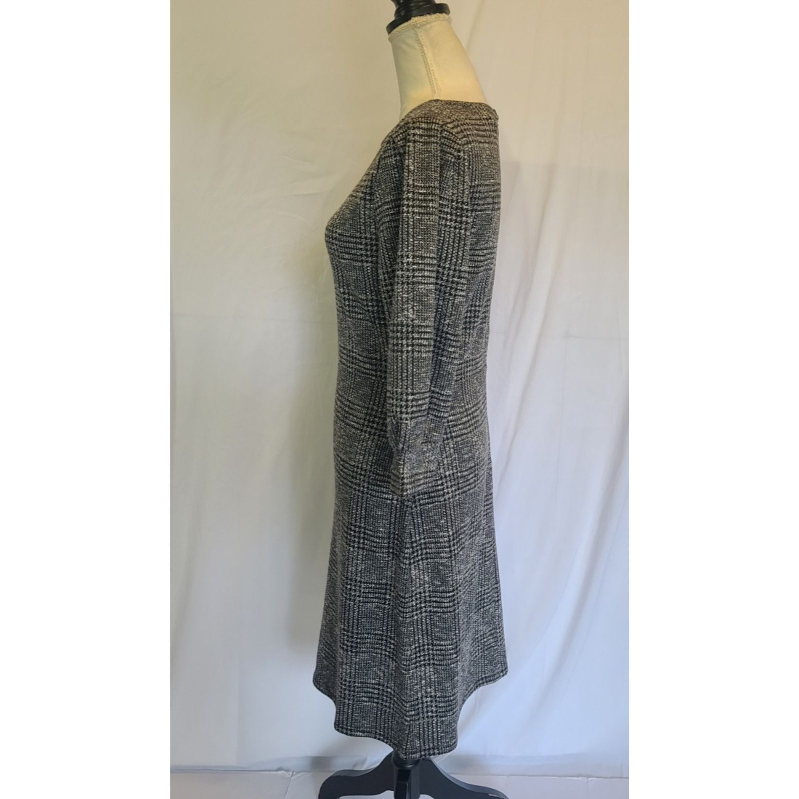 LK Bennett New LK Bennett Phillipa Black Gray Jersey Dress EUR 40 US 8 Size M / US 6-8 / IT 42-44 - 6 Thumbnail