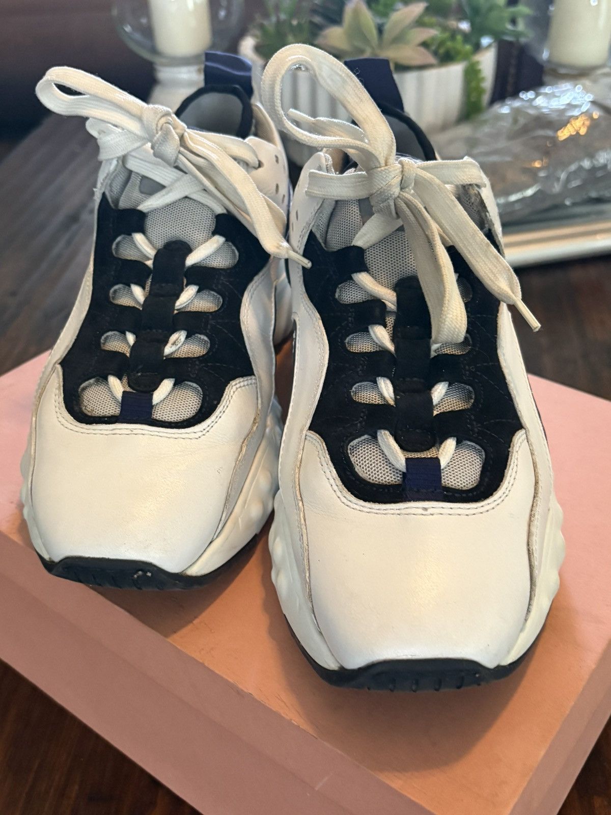 Acne Studios Acne Studios Manhattan Leather & Suede Chunky Sneakers Size US 8.5 / IT 38.5 - 5 Thumbnail