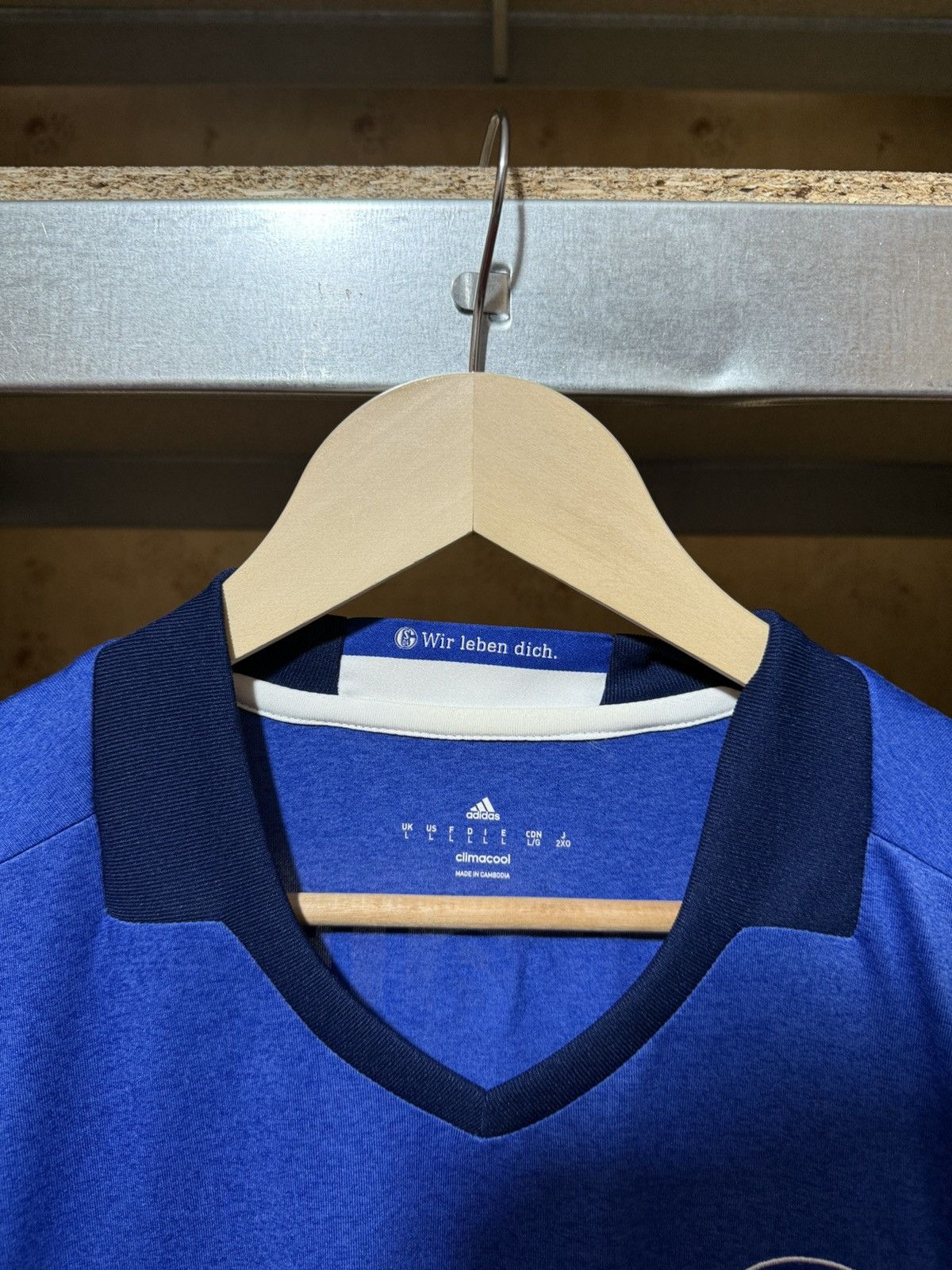 Adidas × Vintage Adidas SCHALKE 2016 2017 HOME Bentaleb Soccer Jersey Size US L / EU 52-54 / 3 - 6 Thumbnail