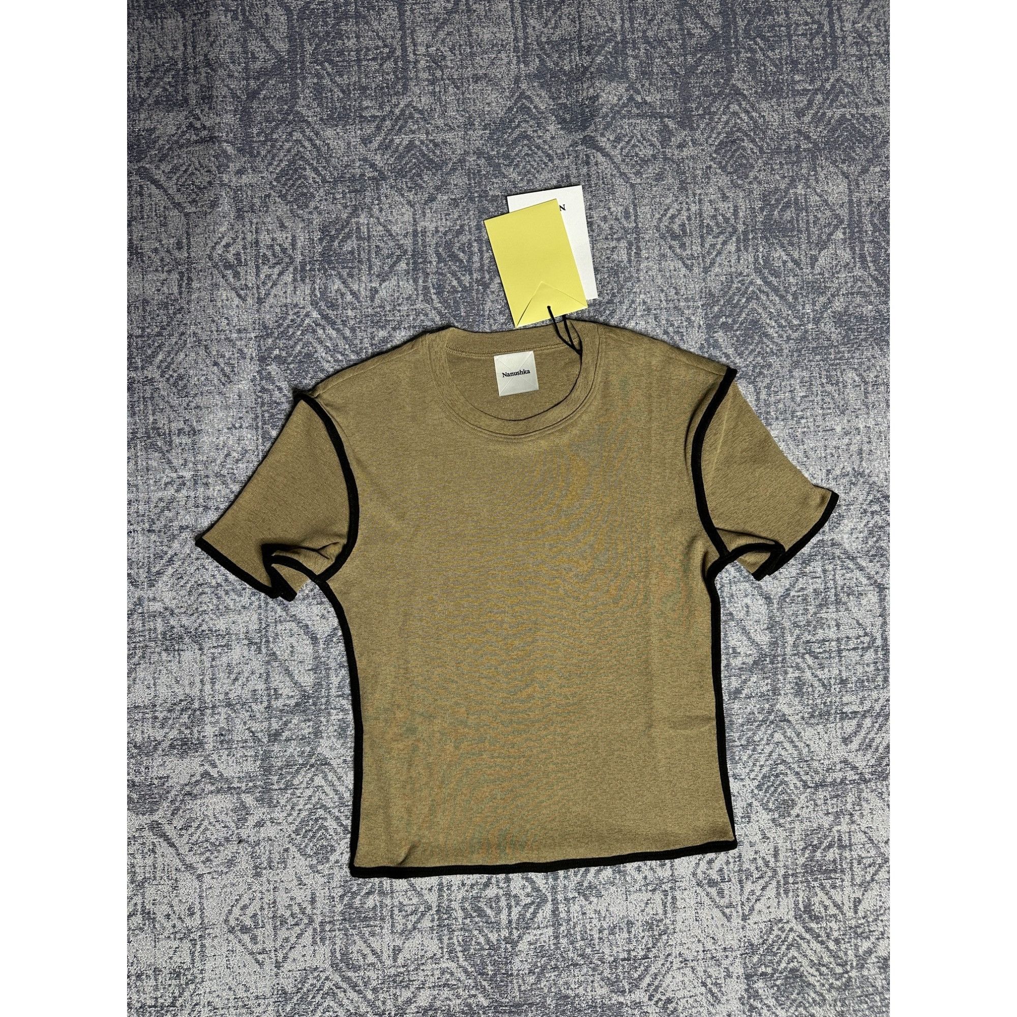 Nanushka Nanushka Sabelle Cropped Mesh T-shirt Jersey With Binding Size XS / US 0-2 / IT 36-38 - 1 Thumbnail