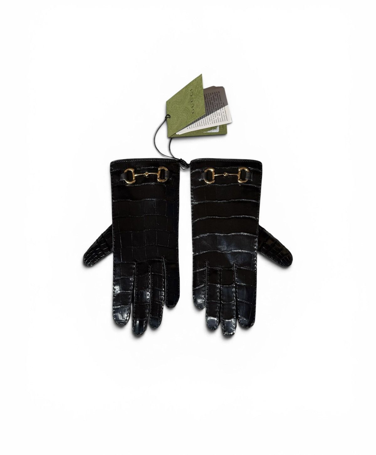 Gucci Gucci Horsebit Crorodile lesther gloves Size ONE SIZE - 3 Thumbnail